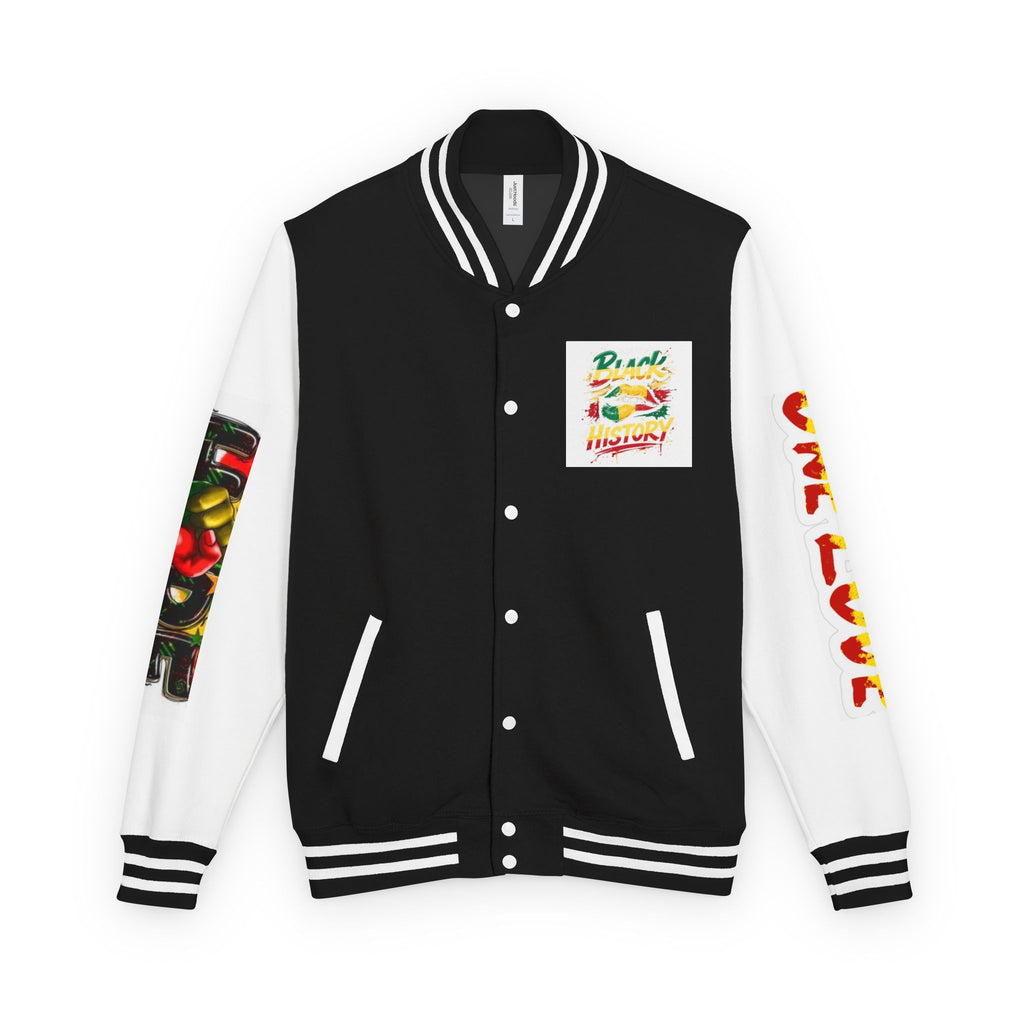 Black and Proud Letterman Jacket - 'One Love' Rasta Varsity Jacket