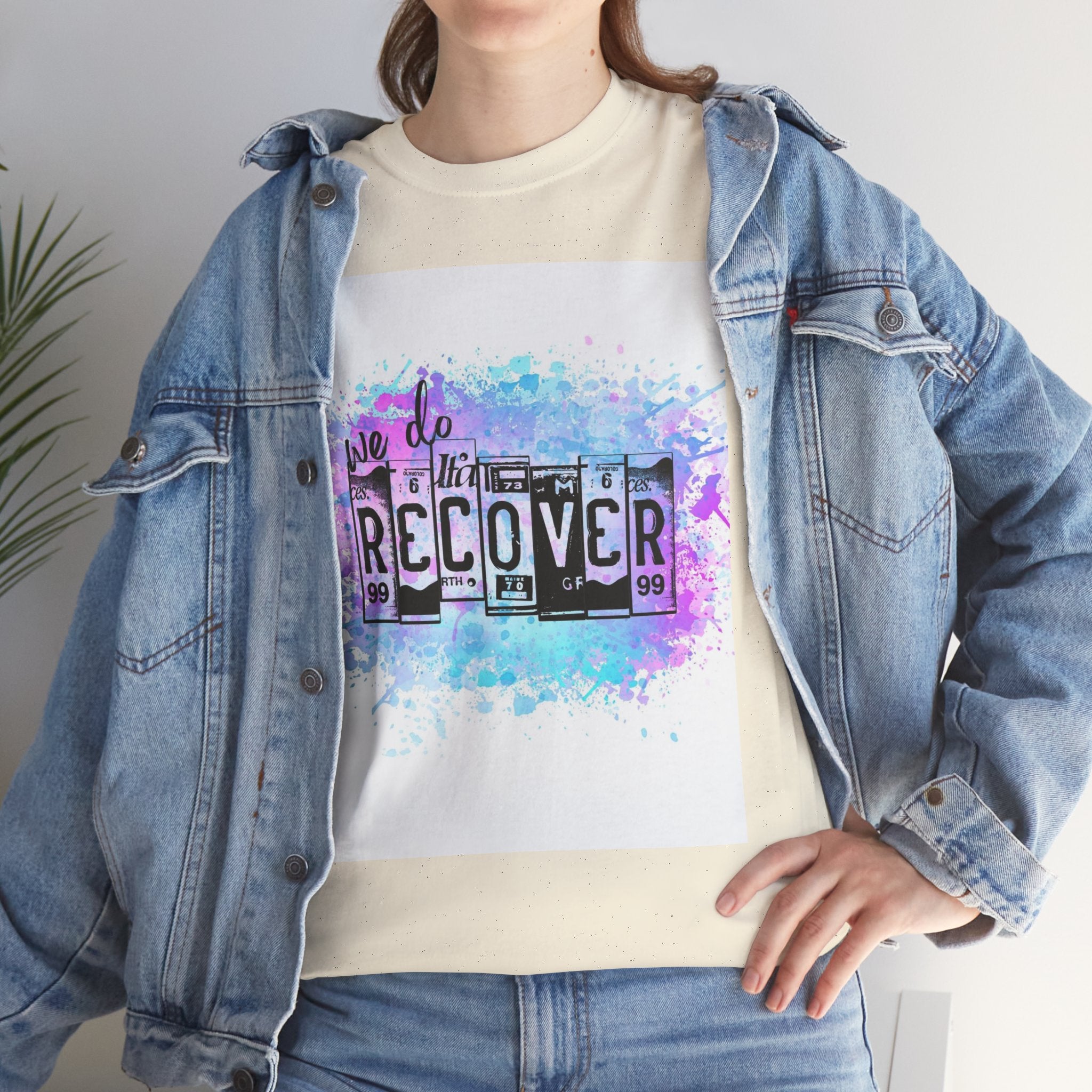 Overdose Awareness T-Shirt — 'We Do Recover' Purple Ribbon Recovery Tee