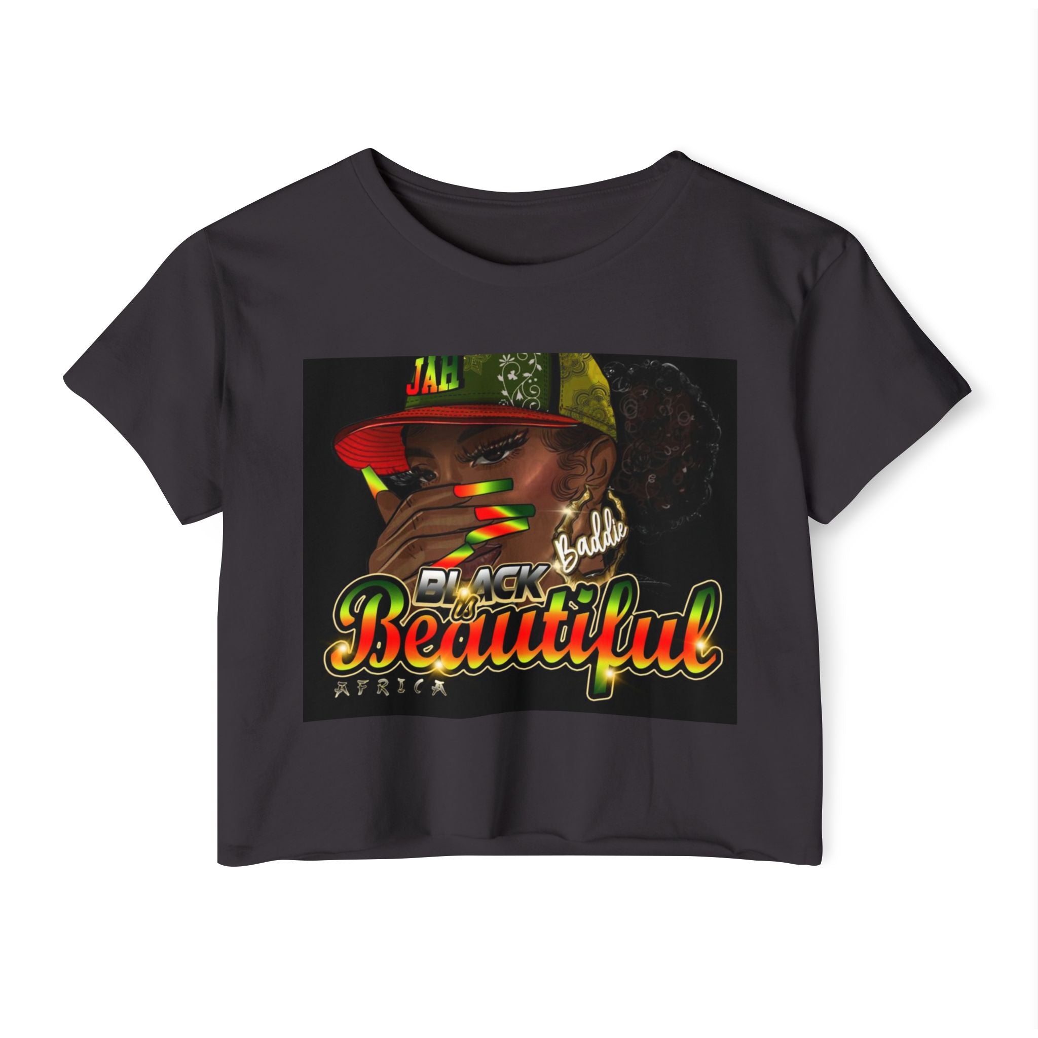 Black Beautiful Crop Top — "Black History Always" Festival Tee