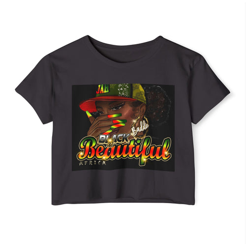 Black Beautiful Crop Top — "Black History Always" Festival Tee