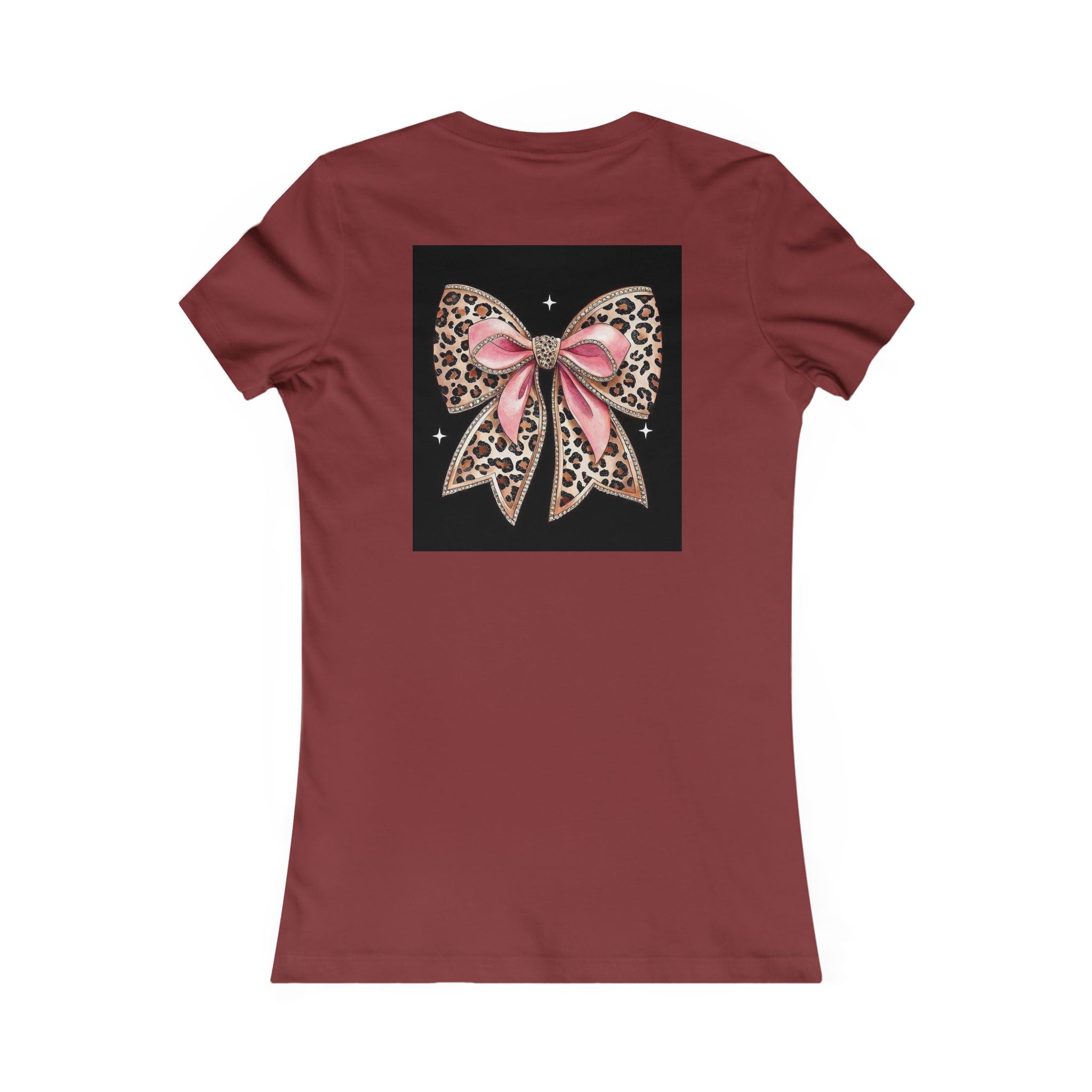 Women's Tee — "Peace Is the New Pretty" Neon Graphic with Leopard Bow