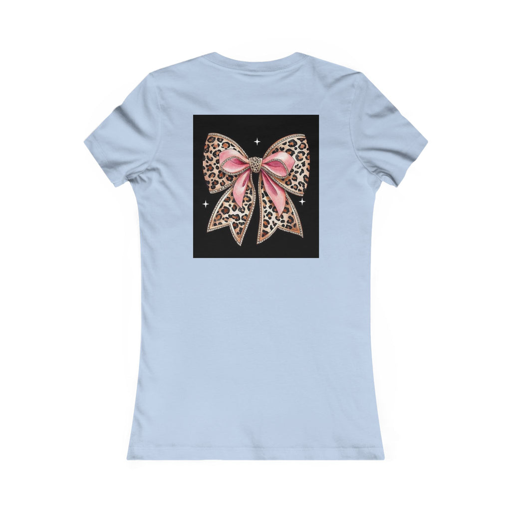 Women's Tee — "Peace Is the New Pretty" Neon Graphic with Leopard Bow