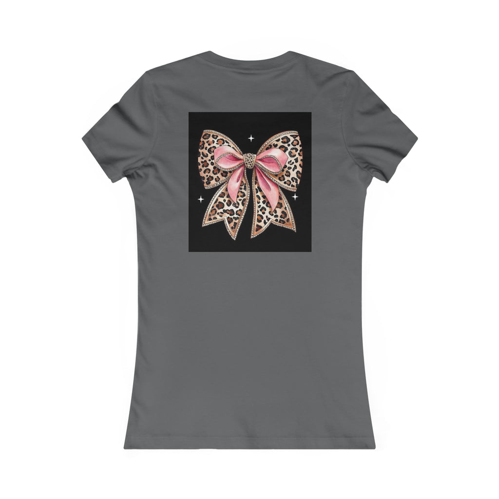Women's Tee — "Peace Is the New Pretty" Neon Graphic with Leopard Bow