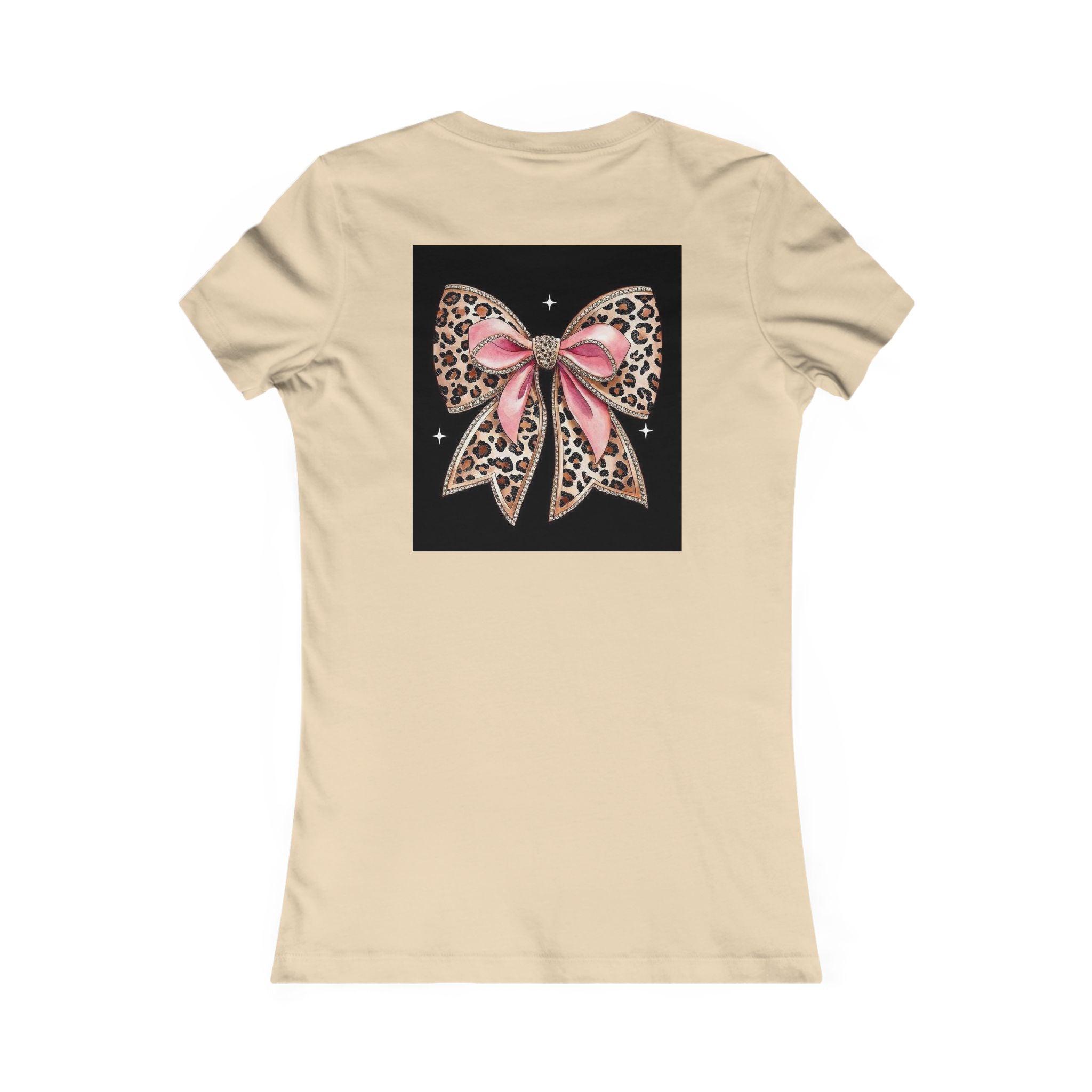 Women's Tee — "Peace Is the New Pretty" Neon Graphic with Leopard Bow