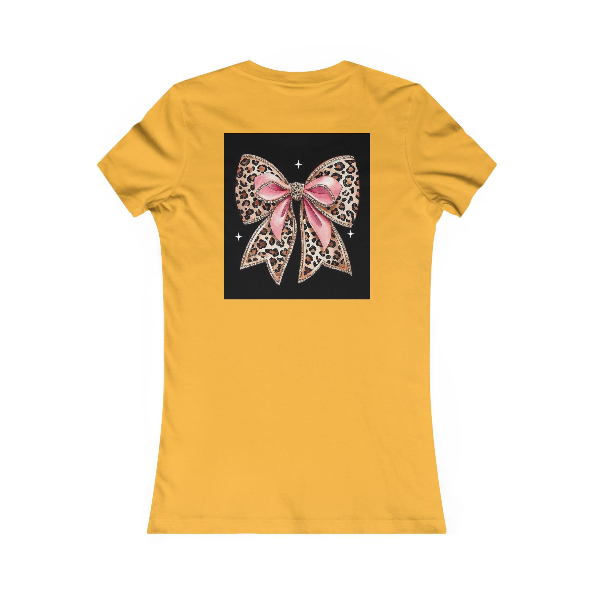 Women's Tee — "Peace Is the New Pretty" Neon Graphic with Leopard Bow