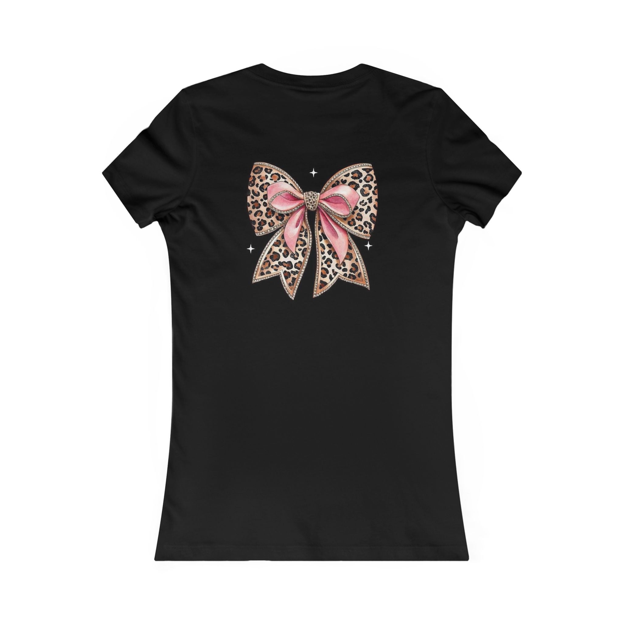 Women's Tee — "Peace Is the New Pretty" Neon Graphic with Leopard Bow