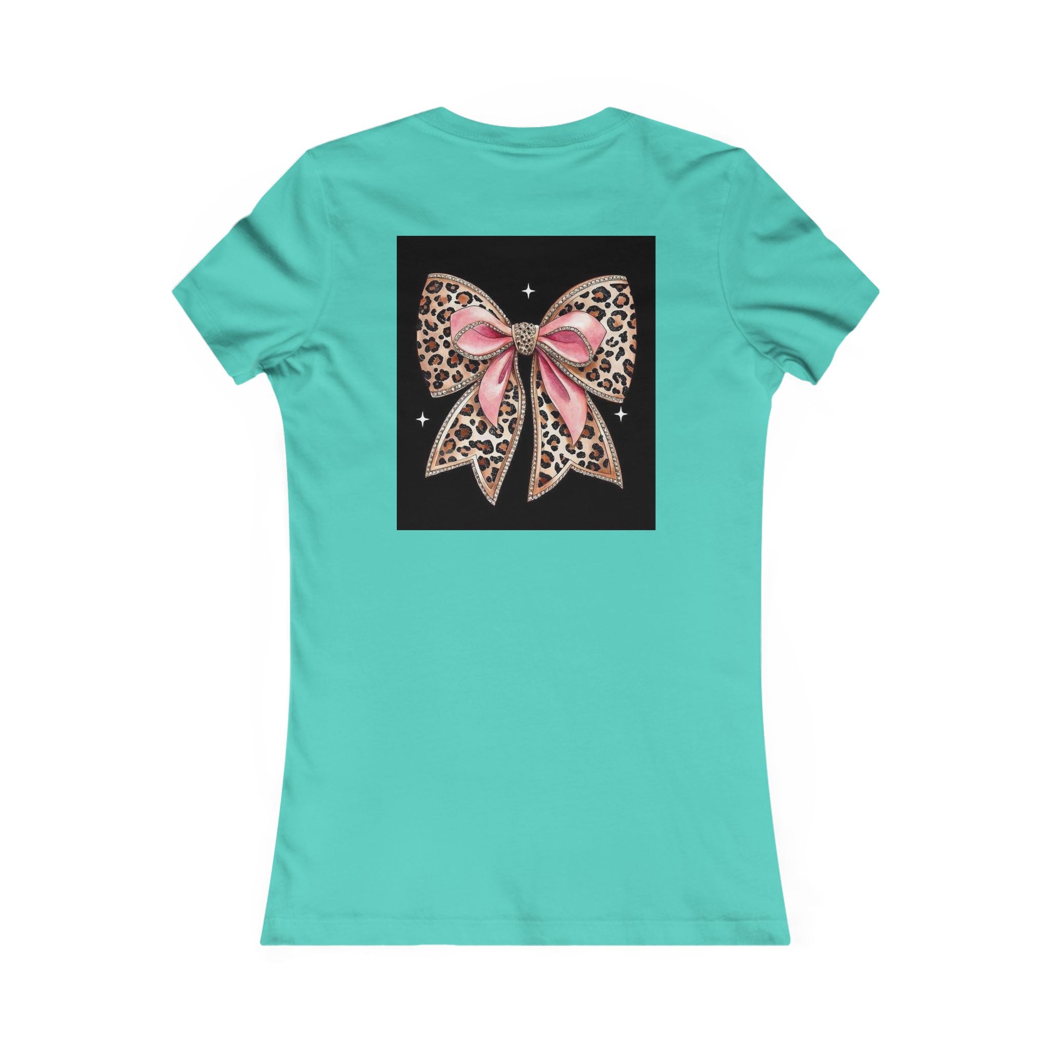 Women's Tee — "Peace Is the New Pretty" Neon Graphic with Leopard Bow