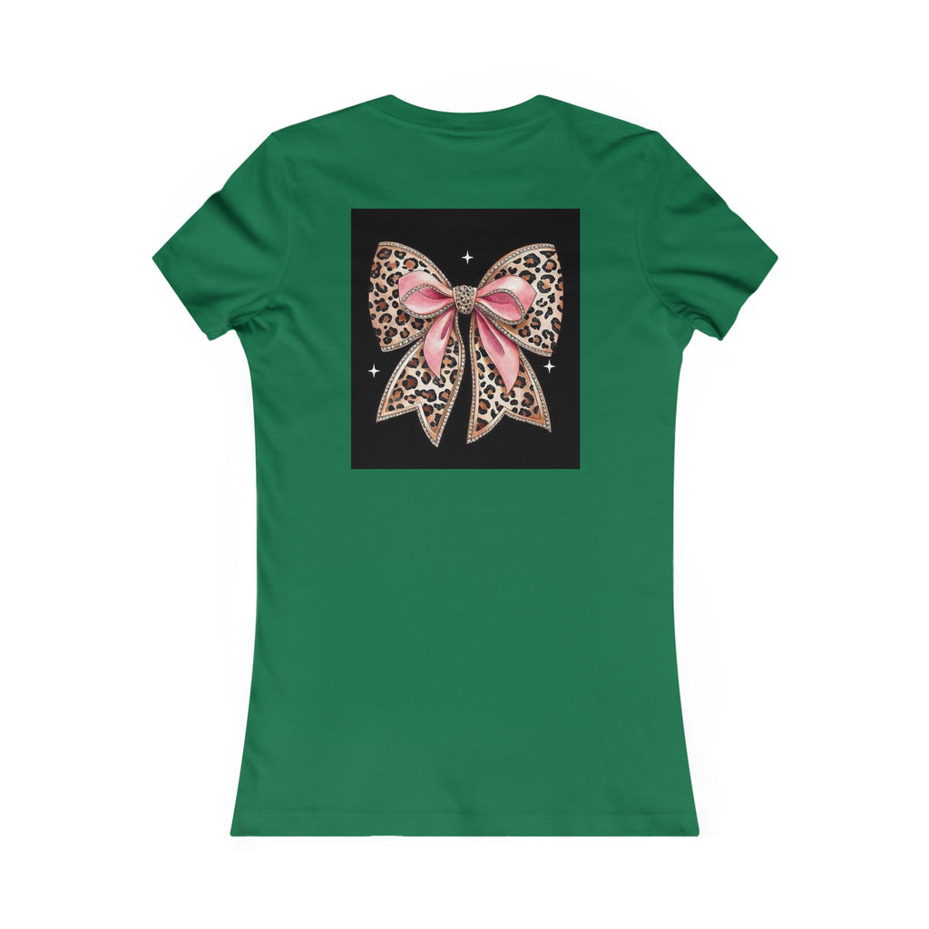 Women's Tee — "Peace Is the New Pretty" Neon Graphic with Leopard Bow