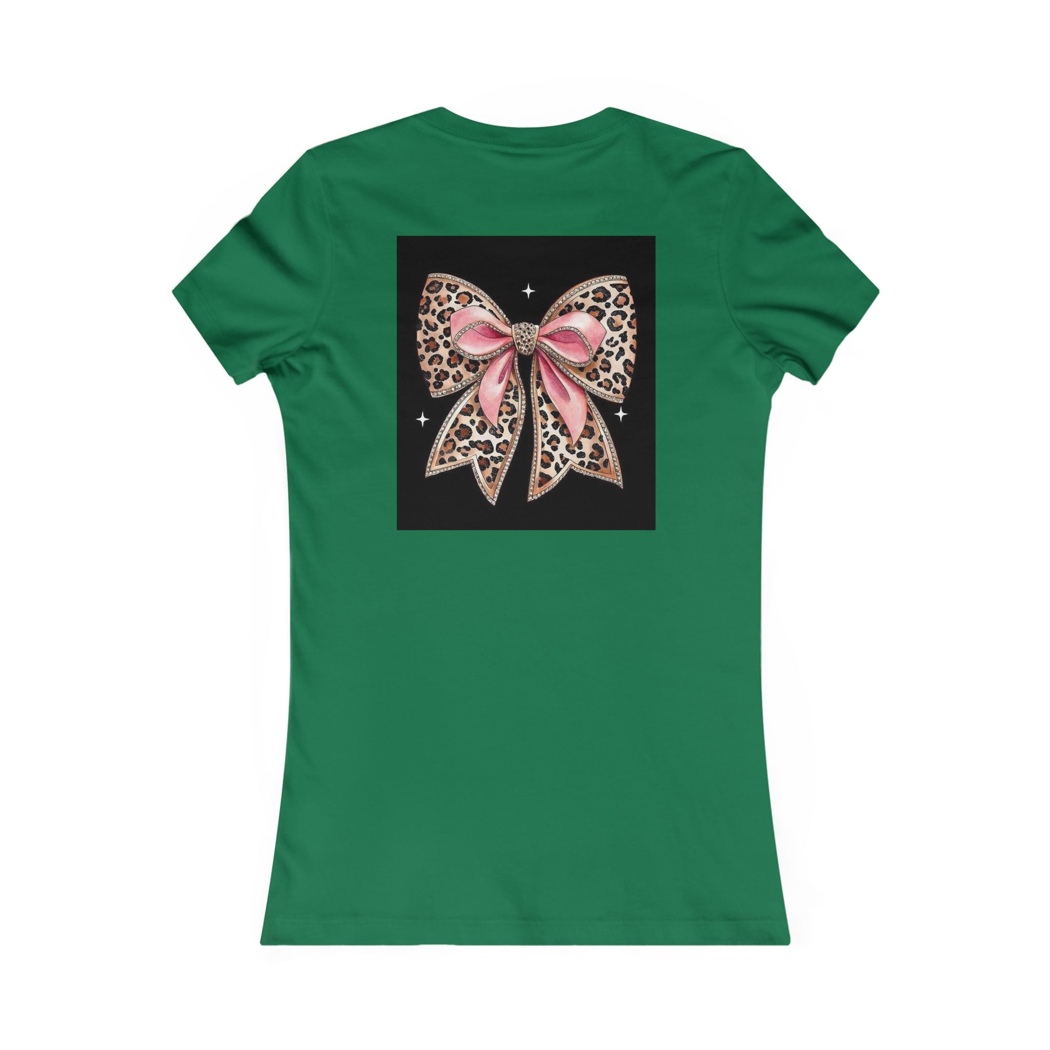Women's Tee — "Peace Is the New Pretty" Neon Graphic with Leopard Bow
