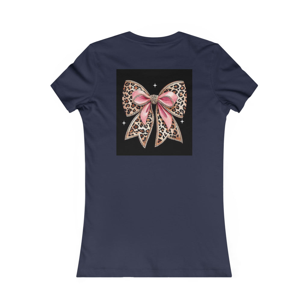 Women's Tee — "Peace Is the New Pretty" Neon Graphic with Leopard Bow