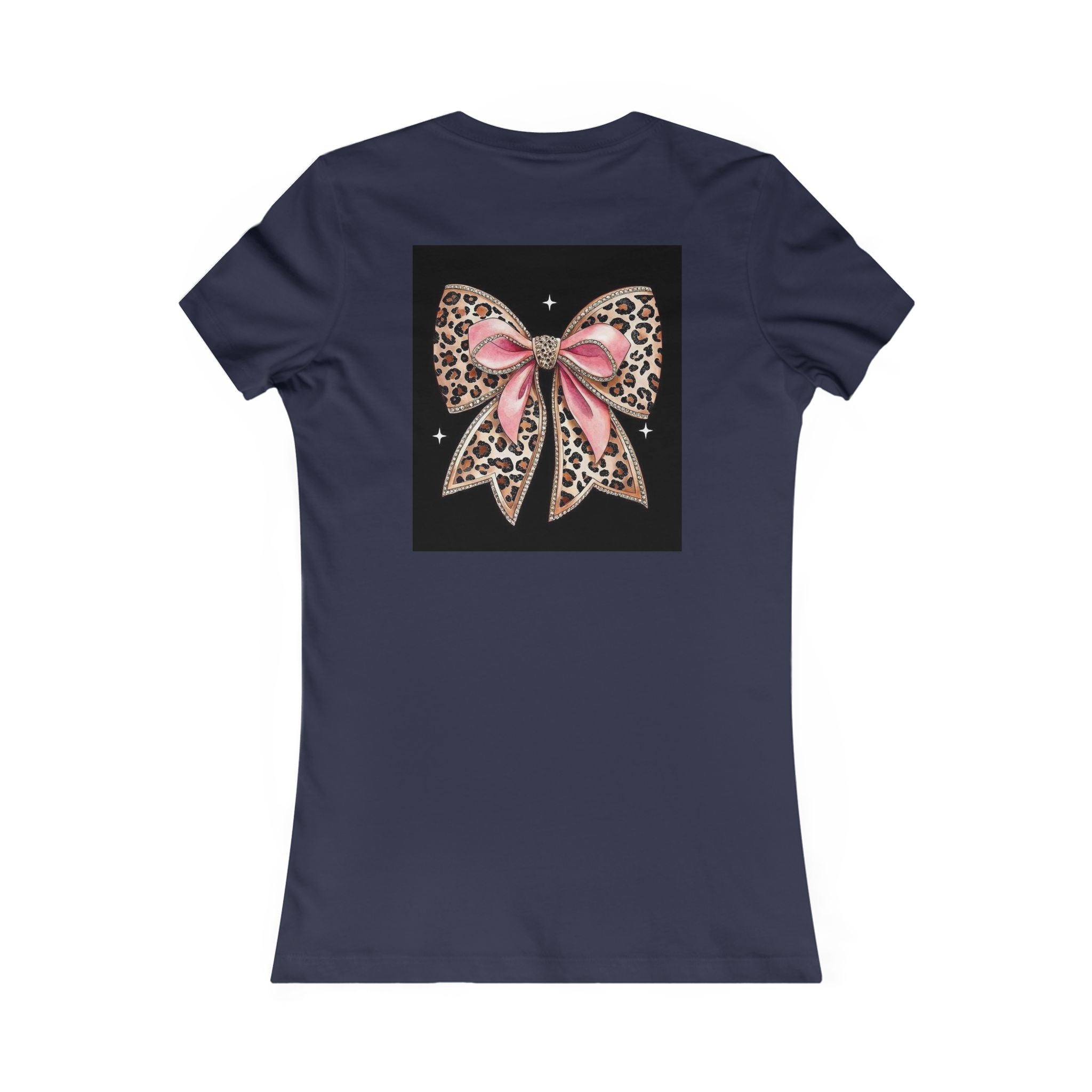 Women's Tee — "Peace Is the New Pretty" Neon Graphic with Leopard Bow
