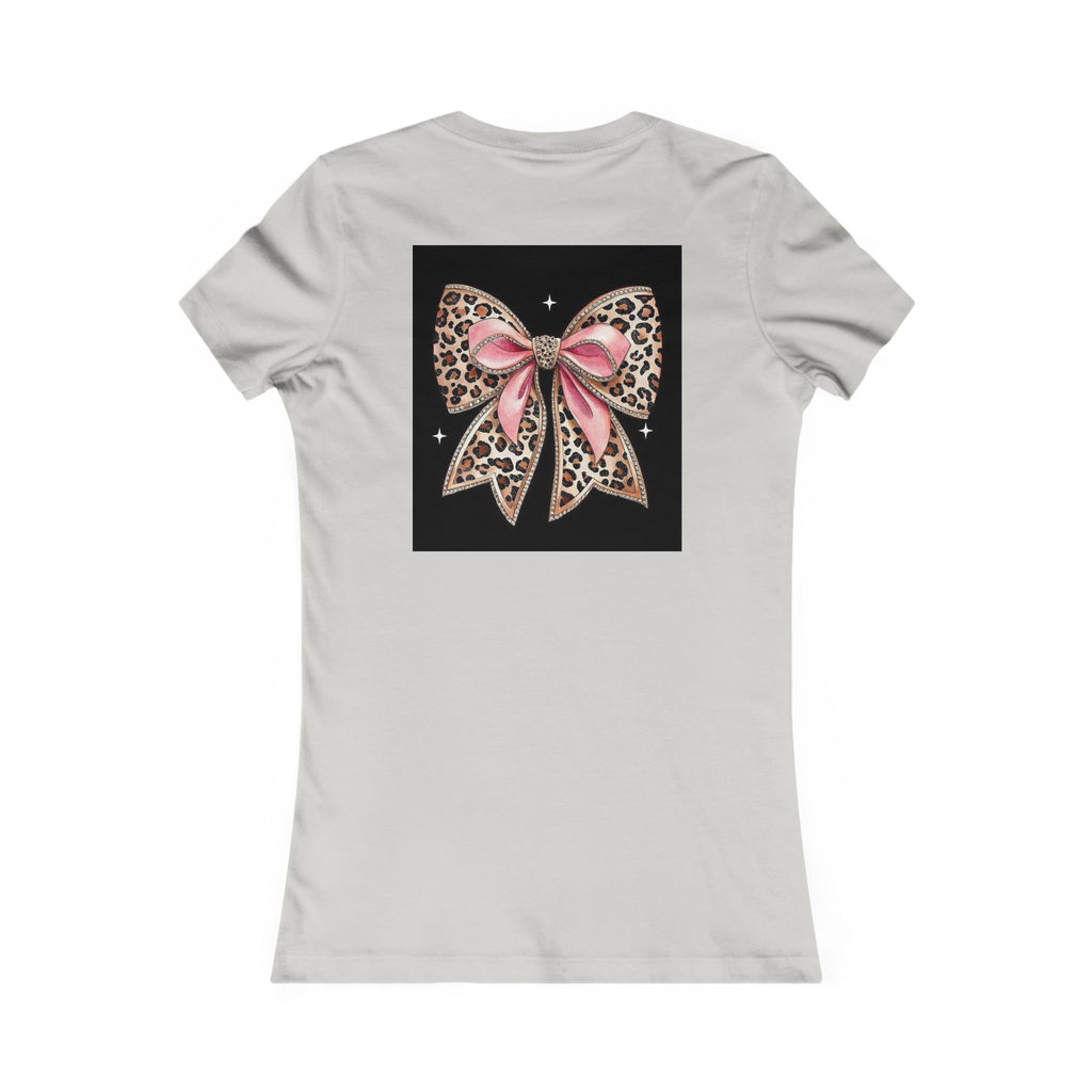Women's Tee — "Peace Is the New Pretty" Neon Graphic with Leopard Bow