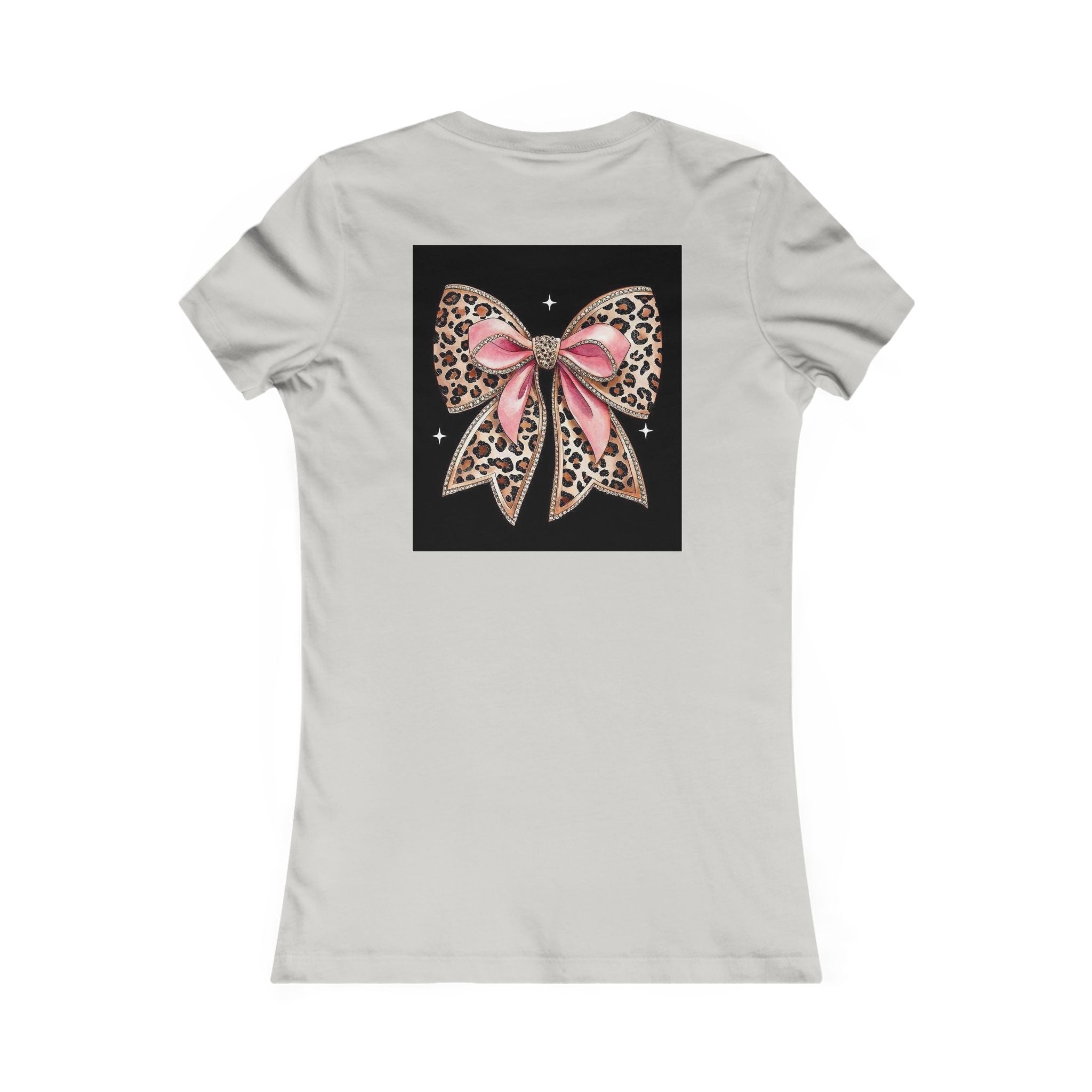 Women's Tee — "Peace Is the New Pretty" Neon Graphic with Leopard Bow