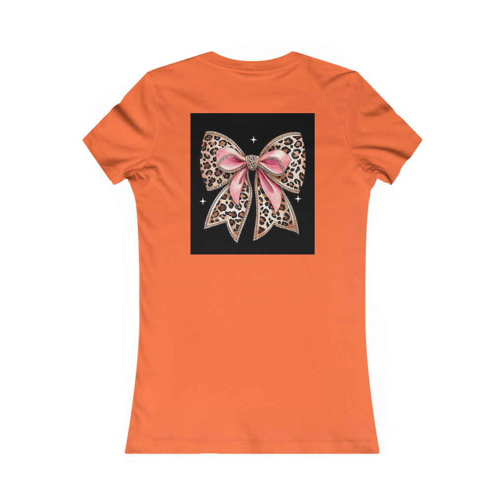 Women's Tee — "Peace Is the New Pretty" Neon Graphic with Leopard Bow