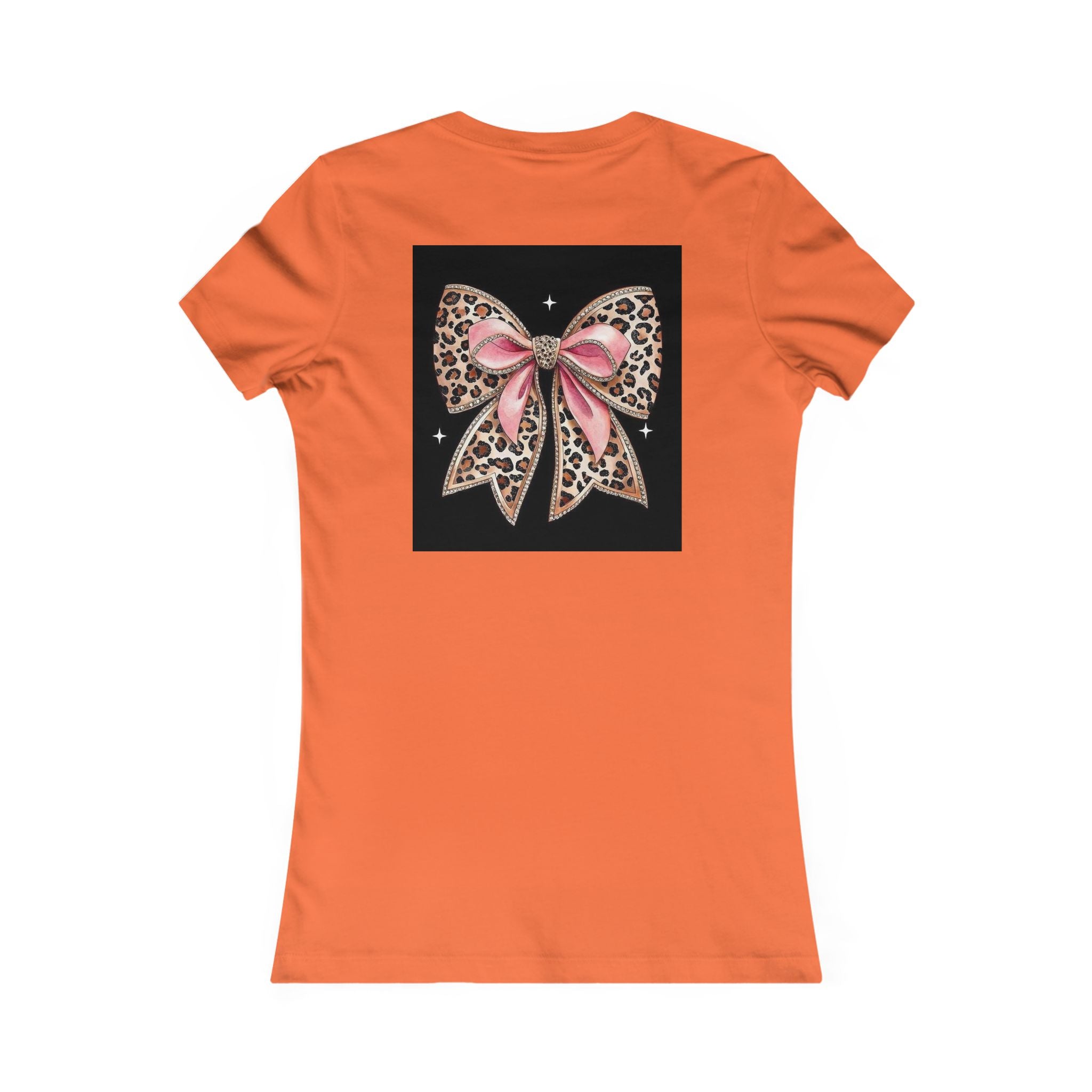 Women's Tee — "Peace Is the New Pretty" Neon Graphic with Leopard Bow