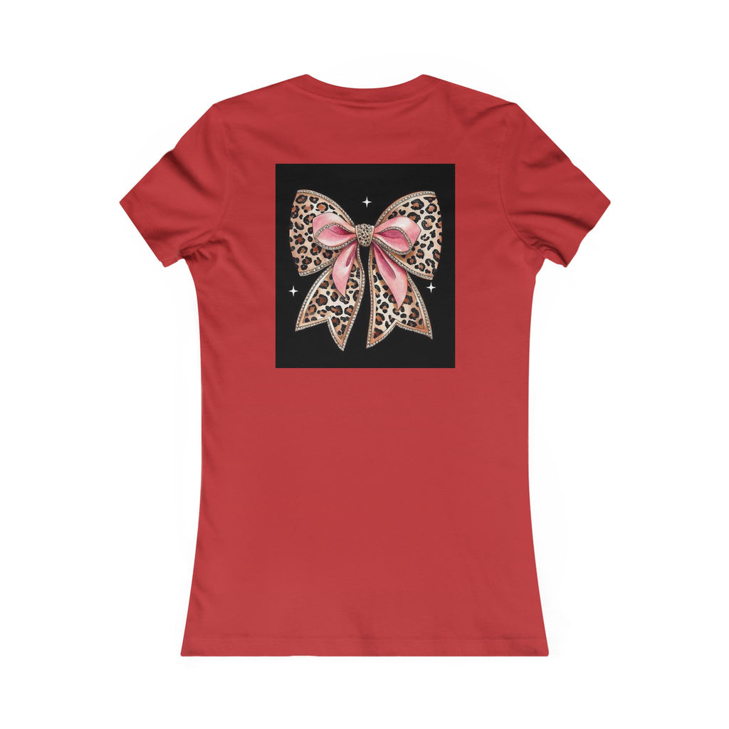 Women's Tee — "Peace Is the New Pretty" Neon Graphic with Leopard Bow