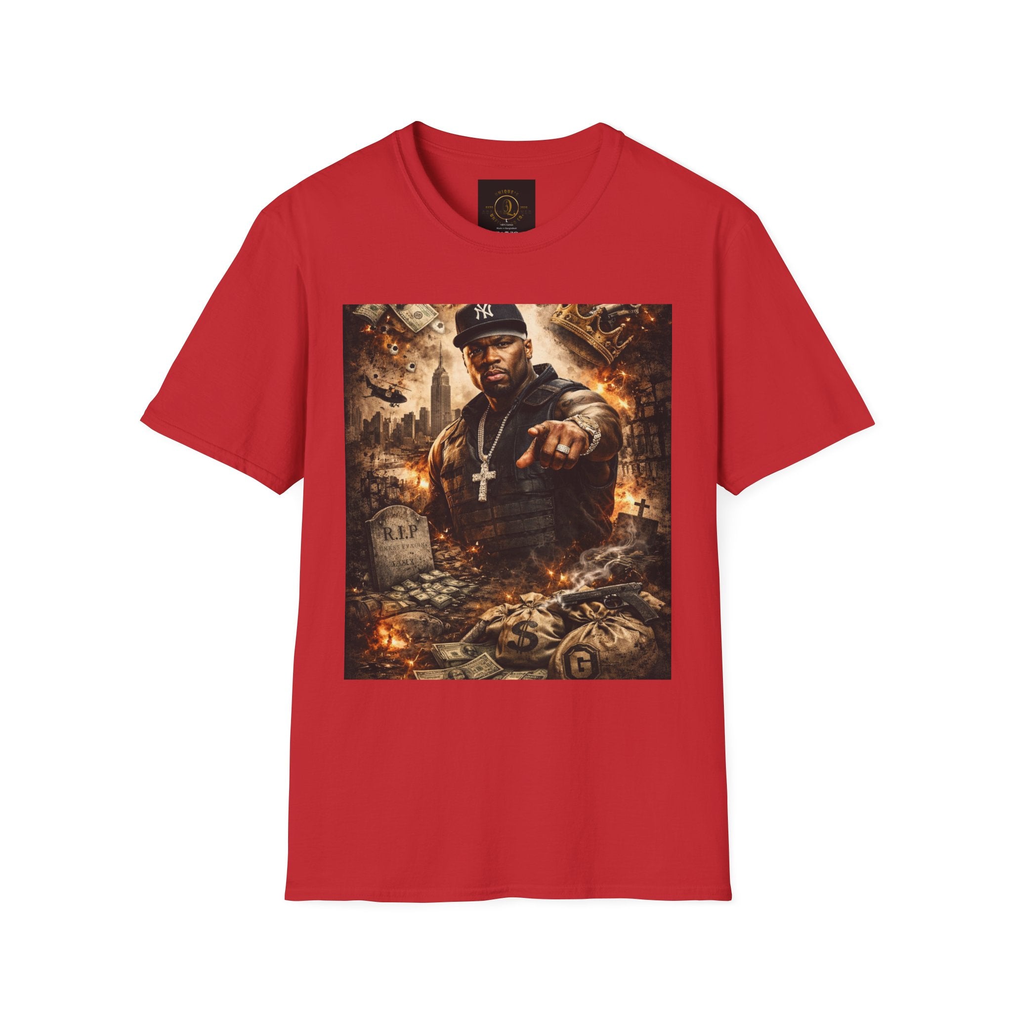 Hip-Hop Tribute T-Shirt — Gritty Urban Portrait Graphic