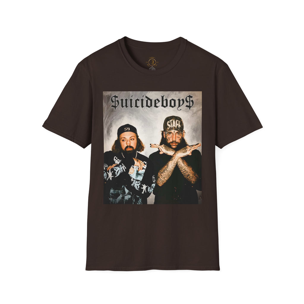 Suicideboys Graphic T-Shirt — Black & White Rap Crew Photo Tee