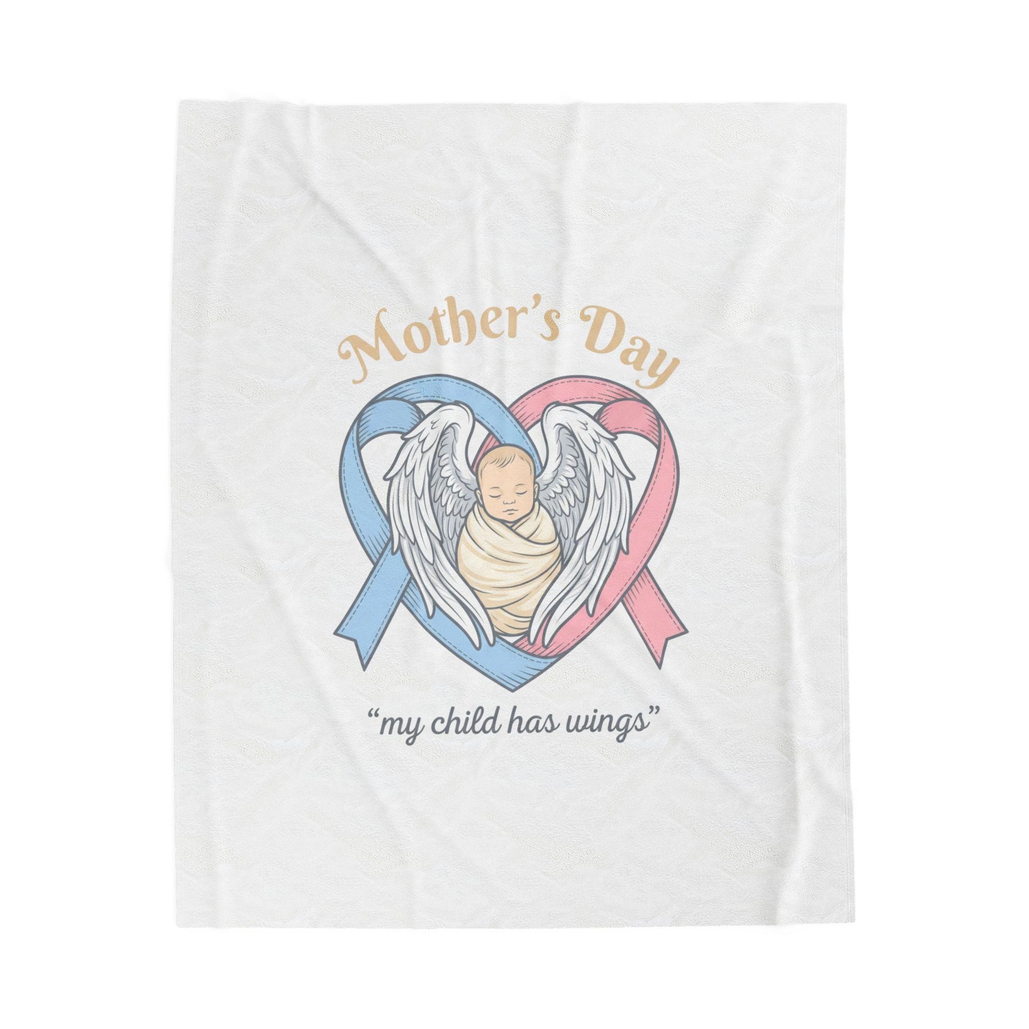 Mother's Day Memorial Blanket | Mother's Day typographic, bereavement mom blanket
