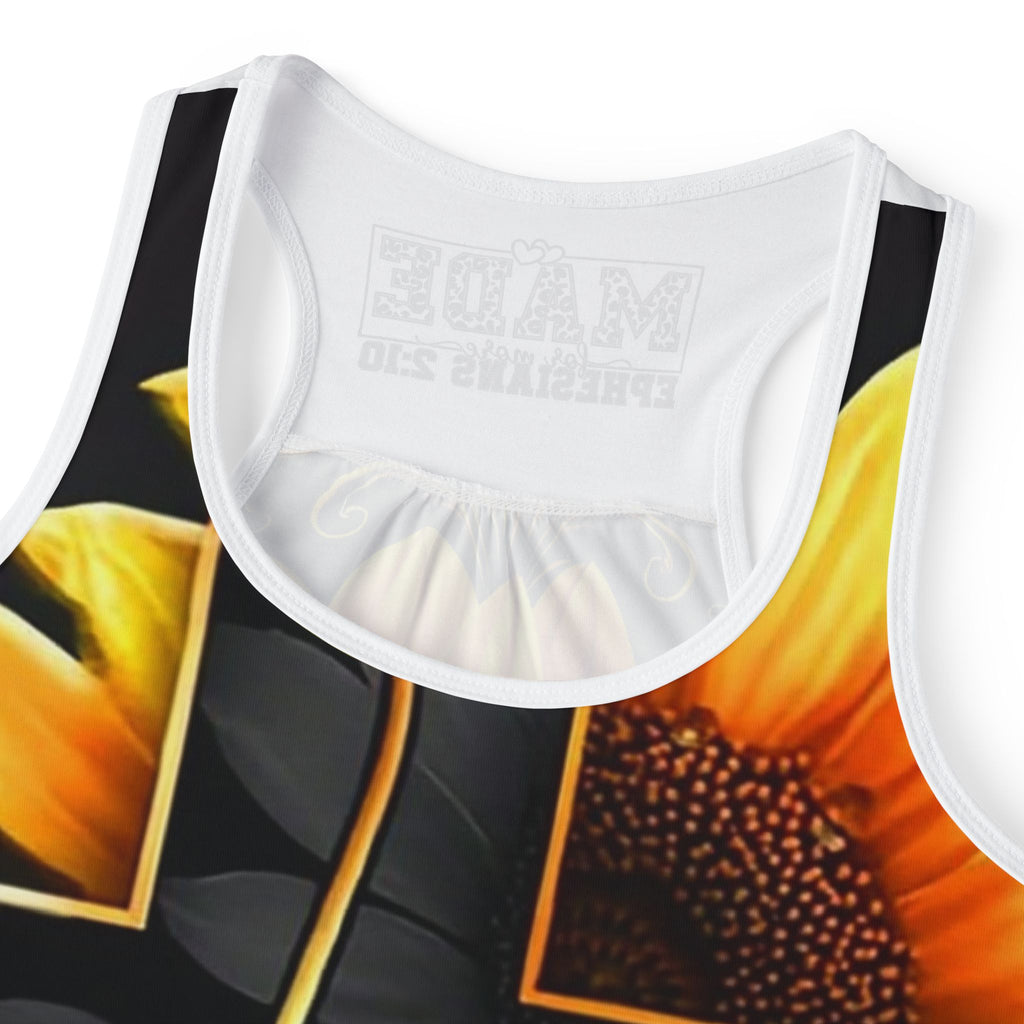 Sunflower Faith Tank Top — Floral Cross Spiritual Women's Tank