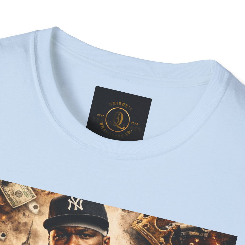 Hip-Hop Tribute T-Shirt — Gritty Urban Portrait Graphic