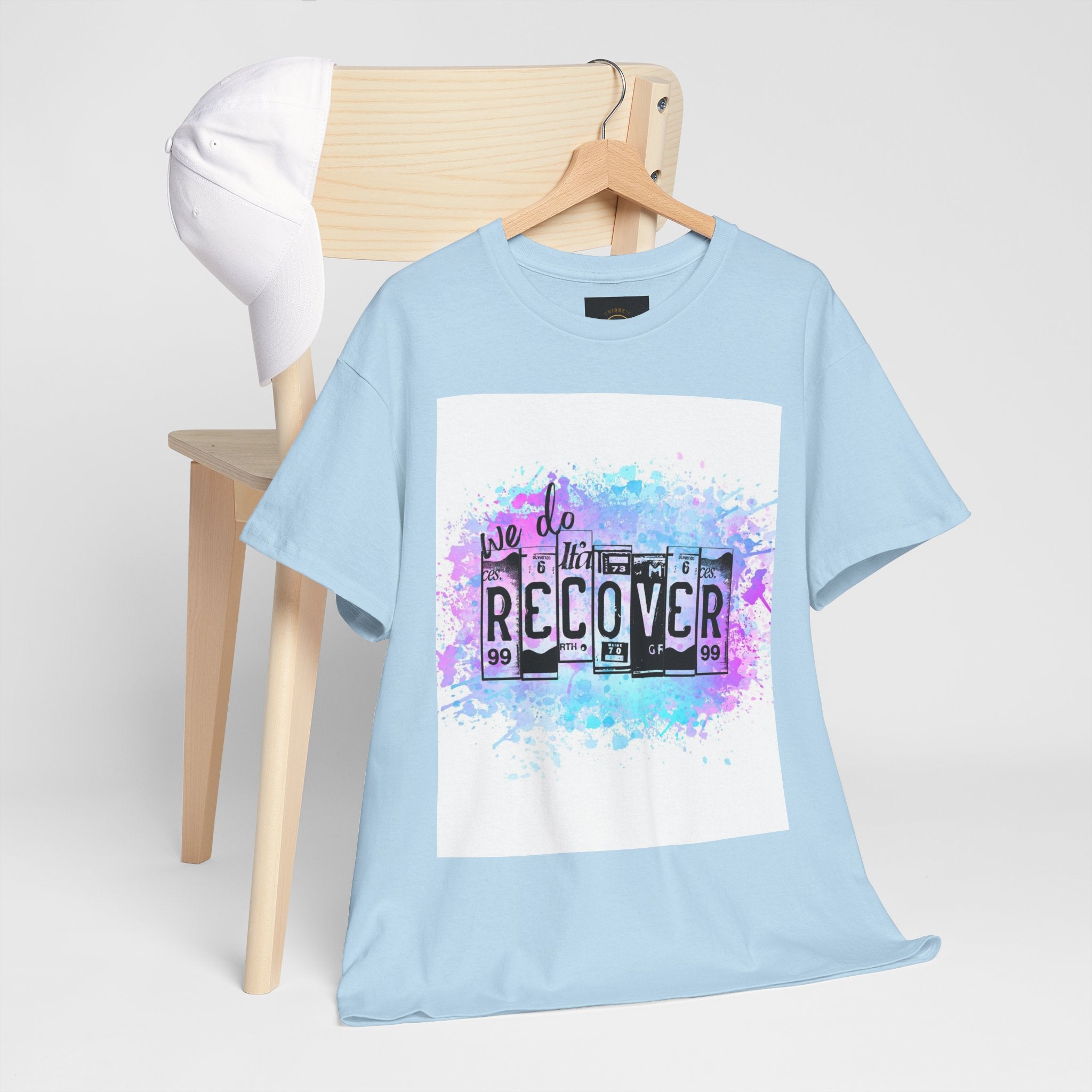Overdose Awareness T-Shirt — 'We Do Recover' Purple Ribbon Recovery Tee