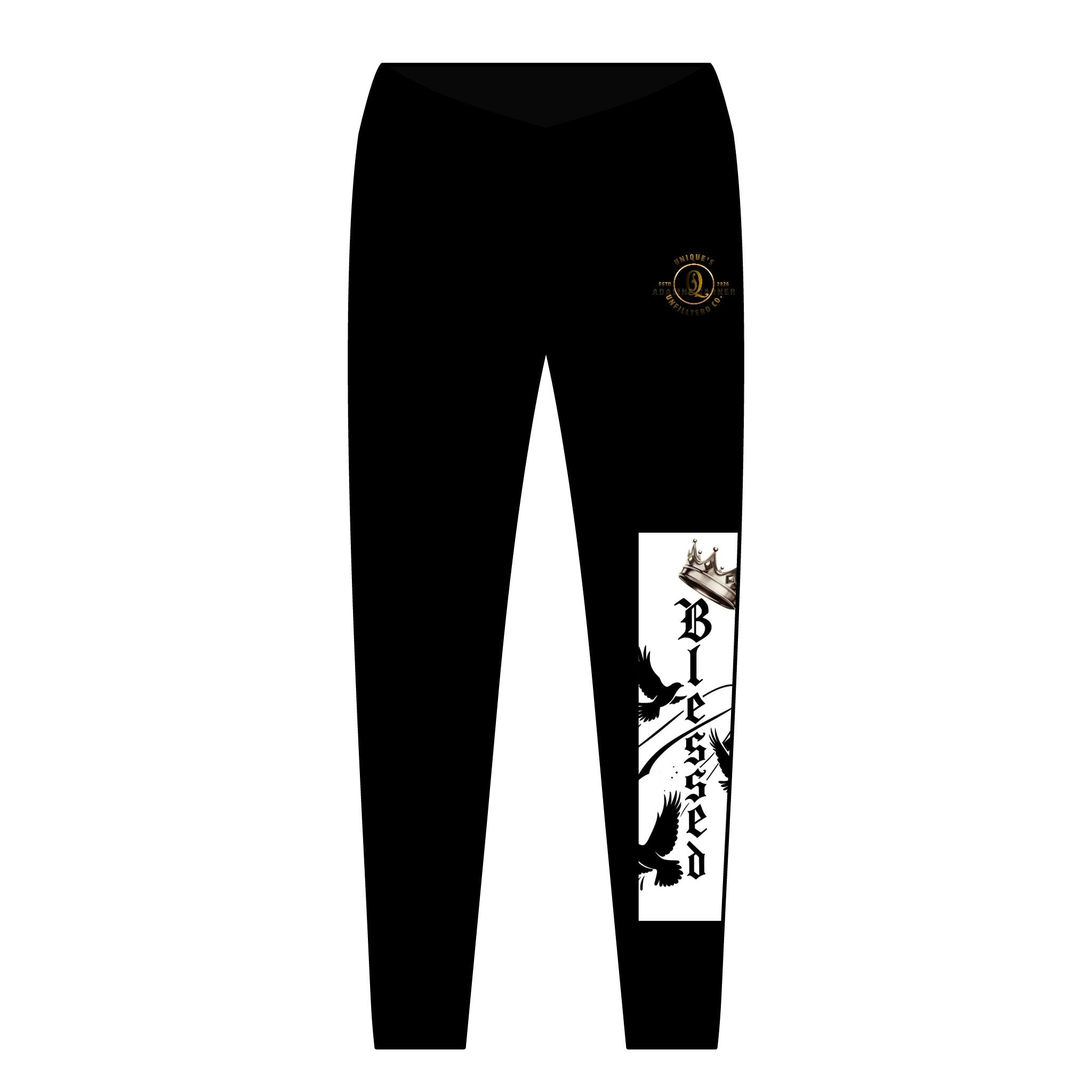 Blessed Crown Women’s Luxe Leggings — Spiritual Raven Graphic Leggings