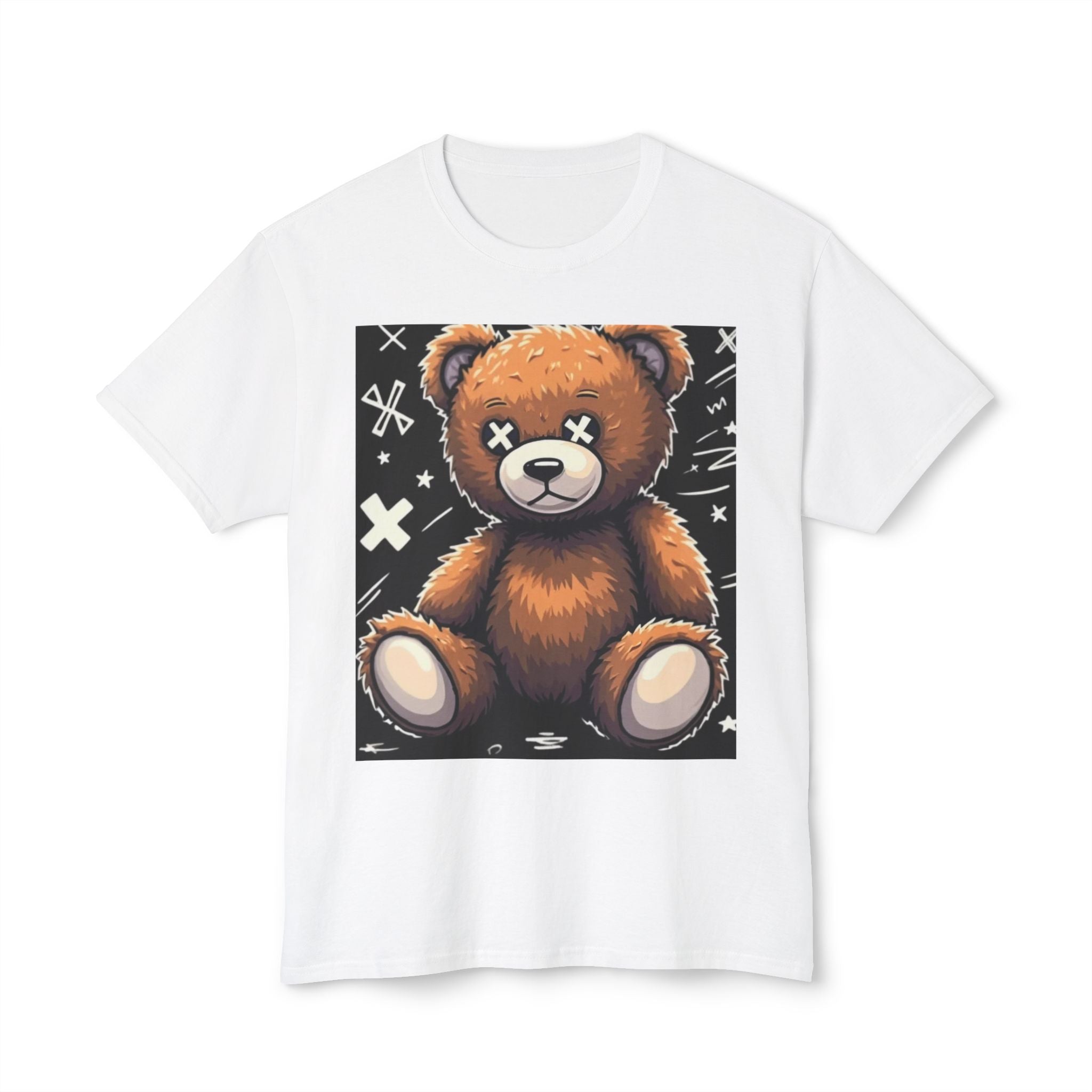 T-Shirt — Vintage Injured Teddy Bear "I Never Look Back, I Have Back Pain" Graphic