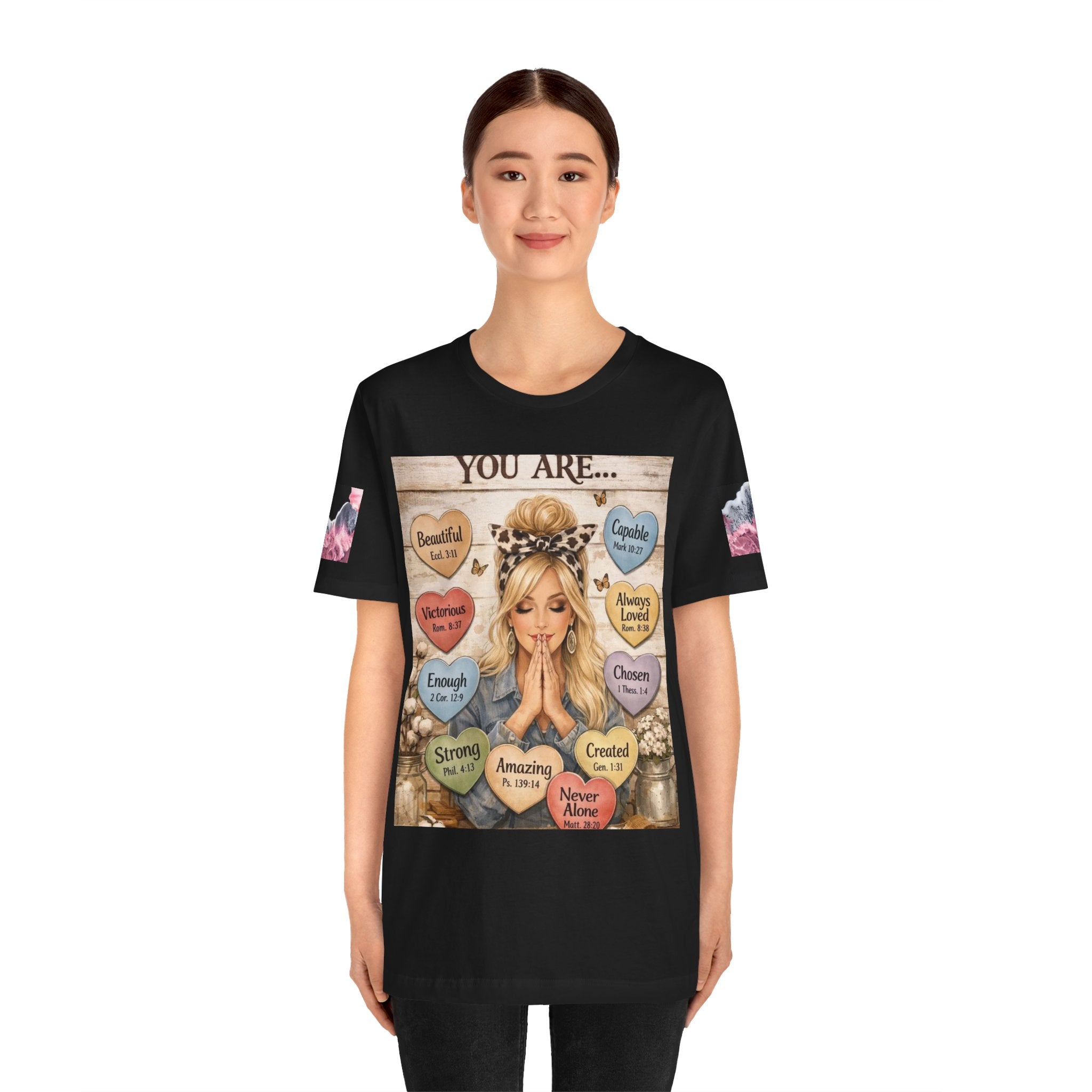Faith-Based Graphic Tee — "You Are..." Inspirational Scripture Design