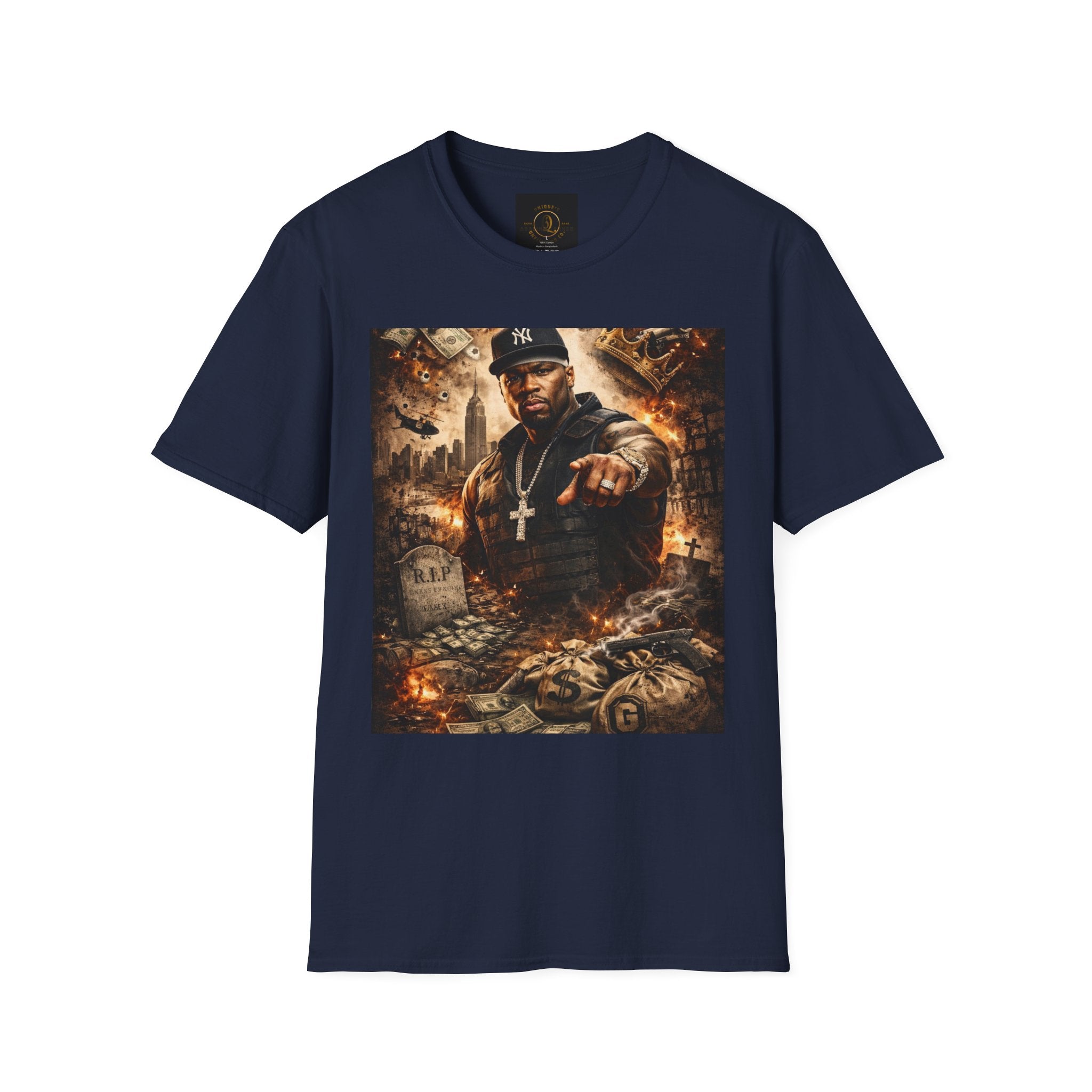 Hip-Hop Tribute T-Shirt — Gritty Urban Portrait Graphic