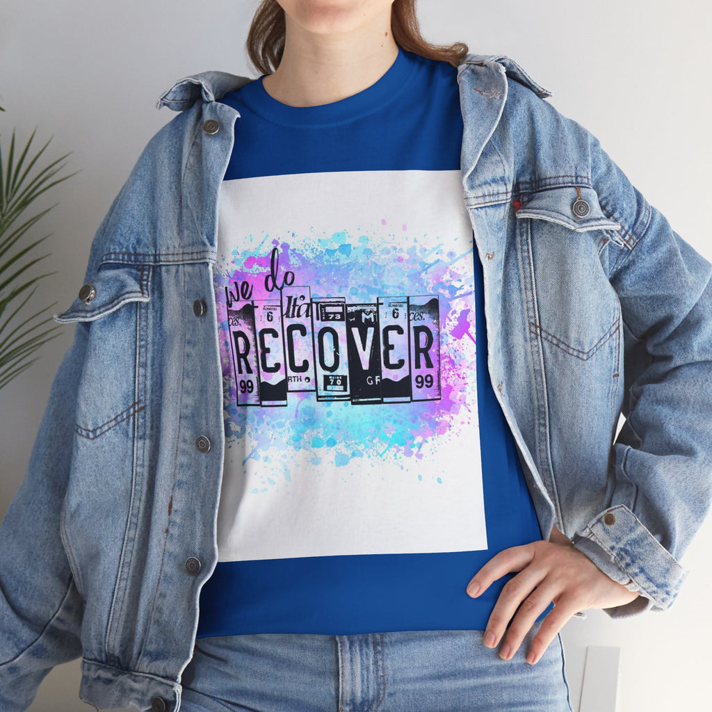 Overdose Awareness T-Shirt — 'We Do Recover' Purple Ribbon Recovery Tee