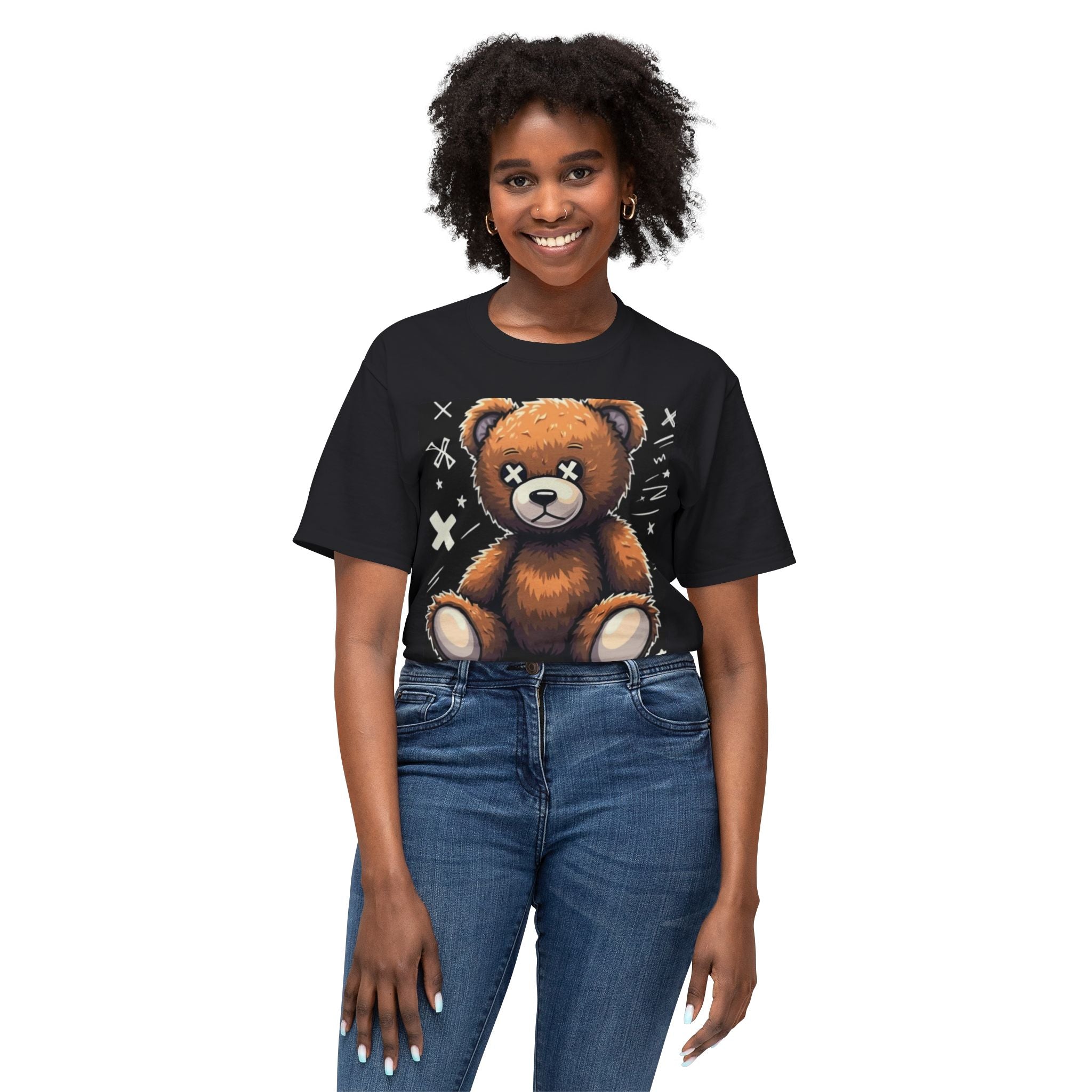 T-Shirt — Vintage Injured Teddy Bear "I Never Look Back, I Have Back Pain" Graphic