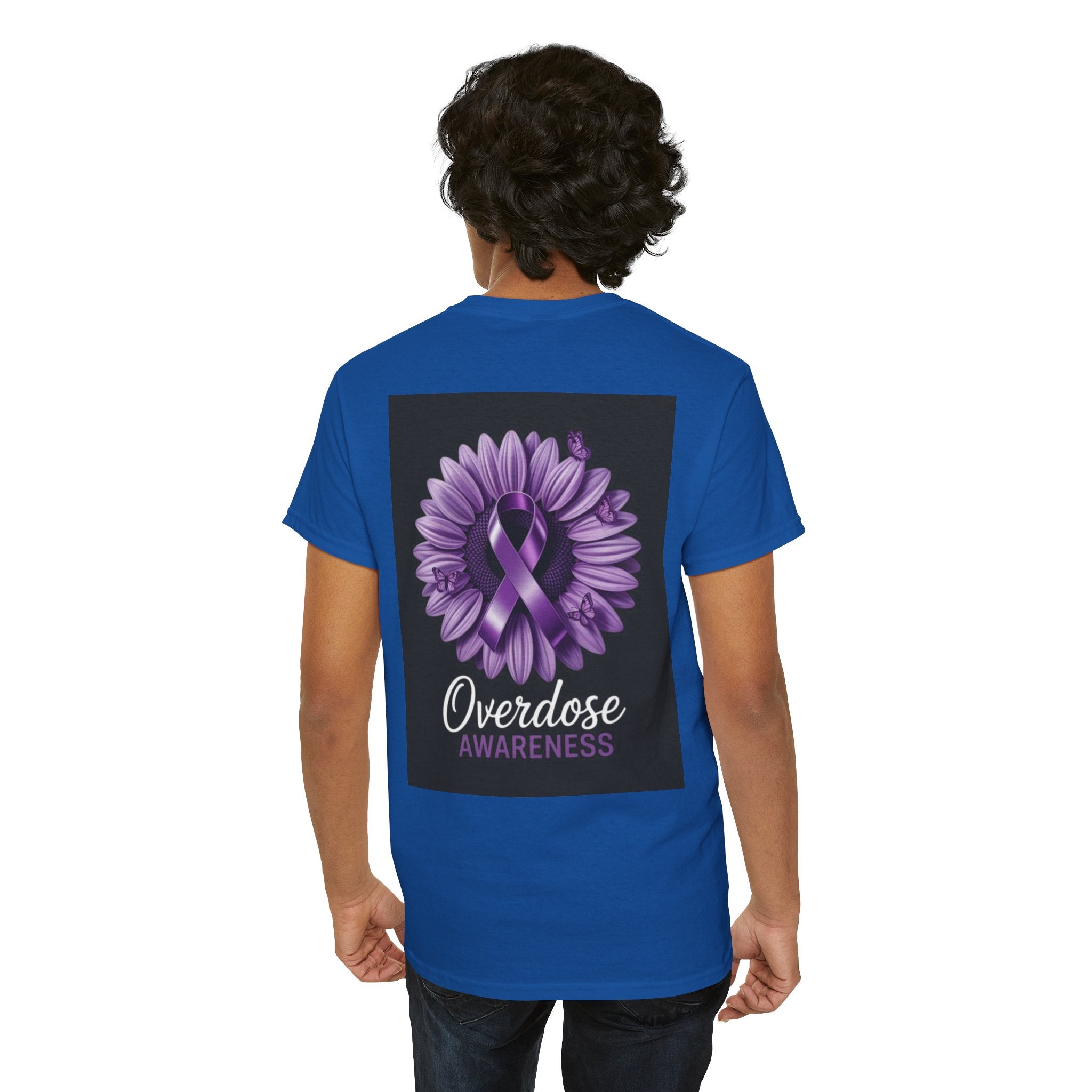 Overdose Awareness T-Shirt — 'We Do Recover' Purple Ribbon Recovery Tee