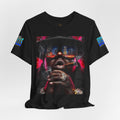 Urban Nightlife Portrait Tee — Smoky City Reflection Graphic T-Shirt
