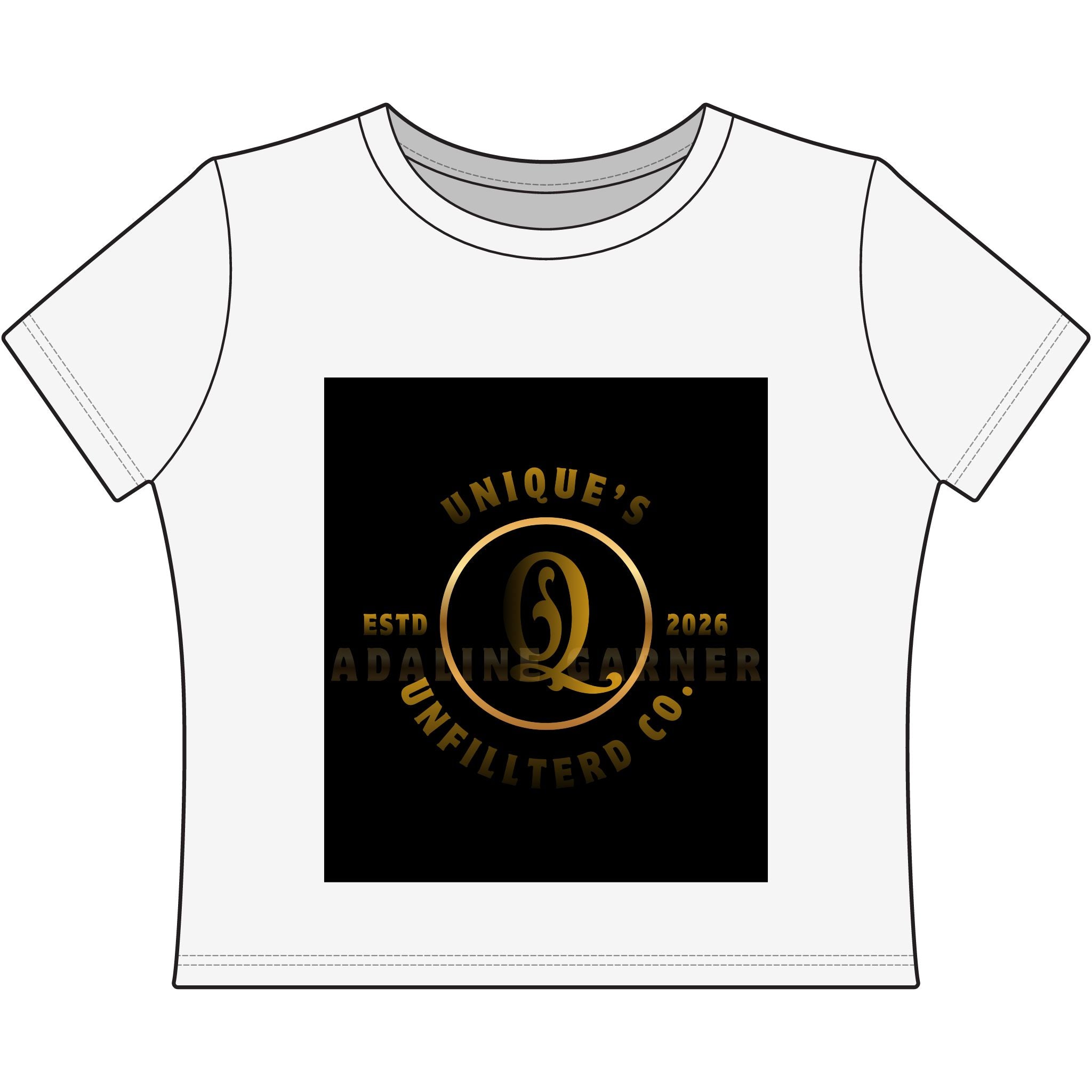 Women's Baby Tee — "Female Owned Business" Graphic Crop Top