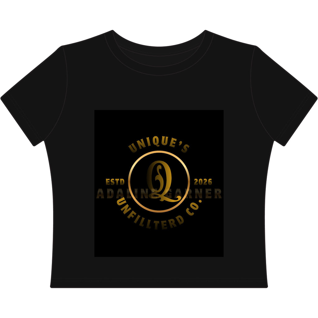 Women's Baby Tee — "Female Owned Business" Graphic Crop Top
