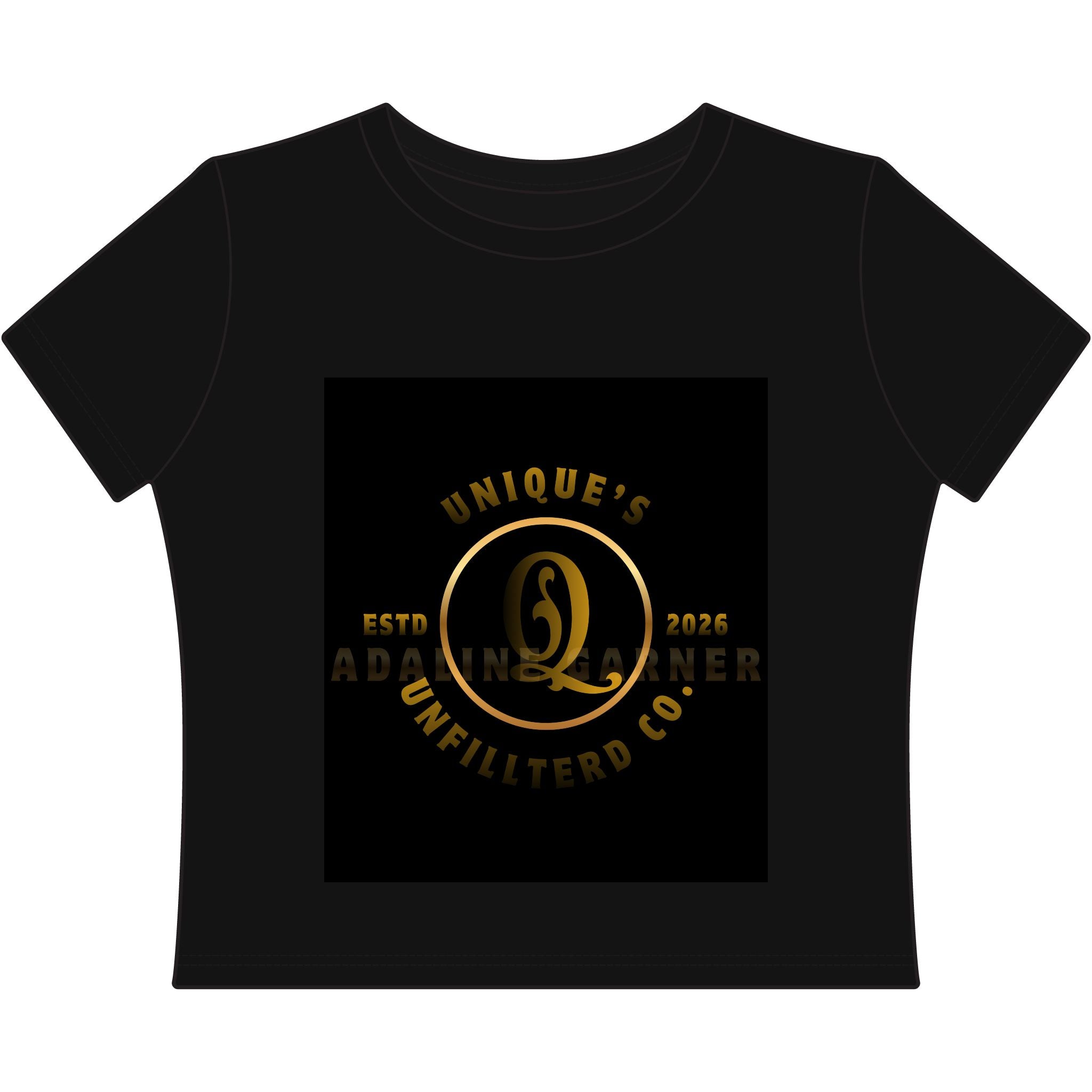 Women's Baby Tee — "Female Owned Business" Graphic Crop Top