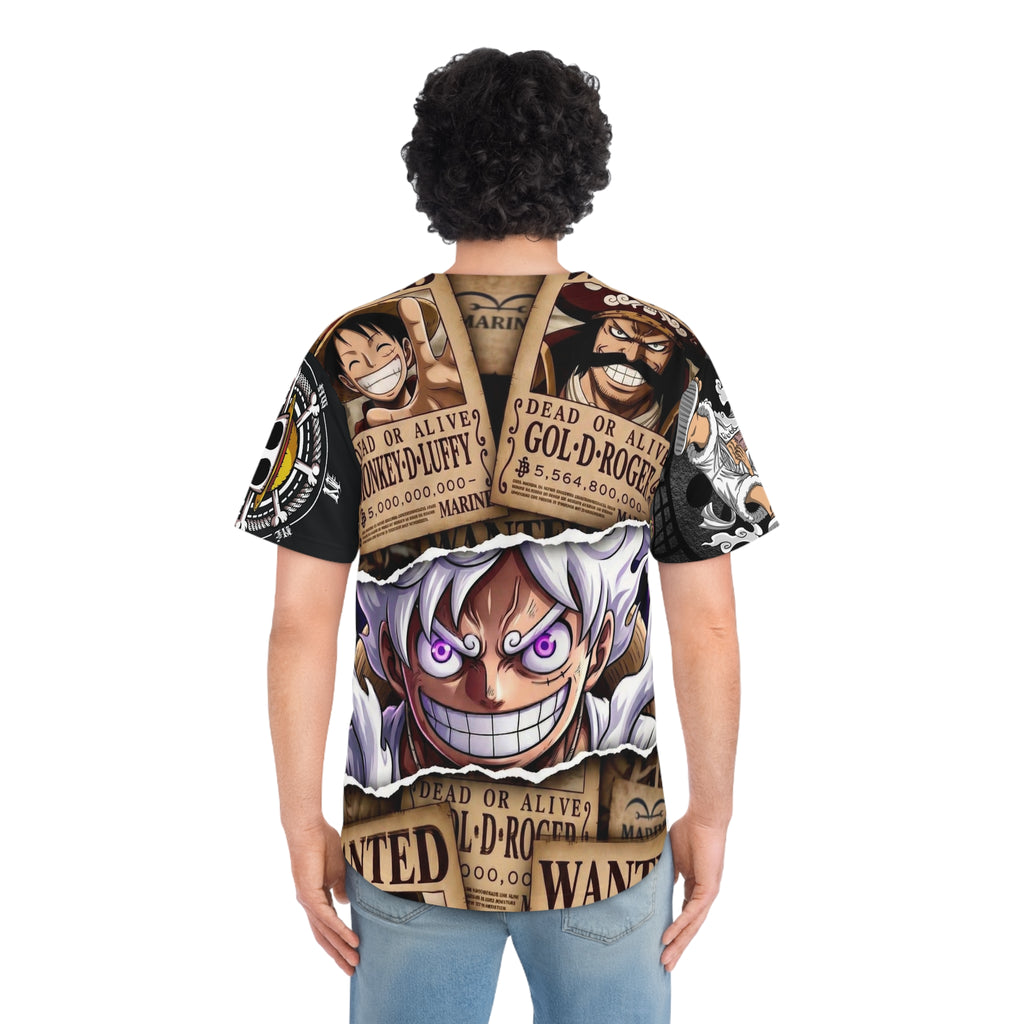 Anime Wanted Poster Baseball Jersey — Men’s All-Over Print One Piece Design