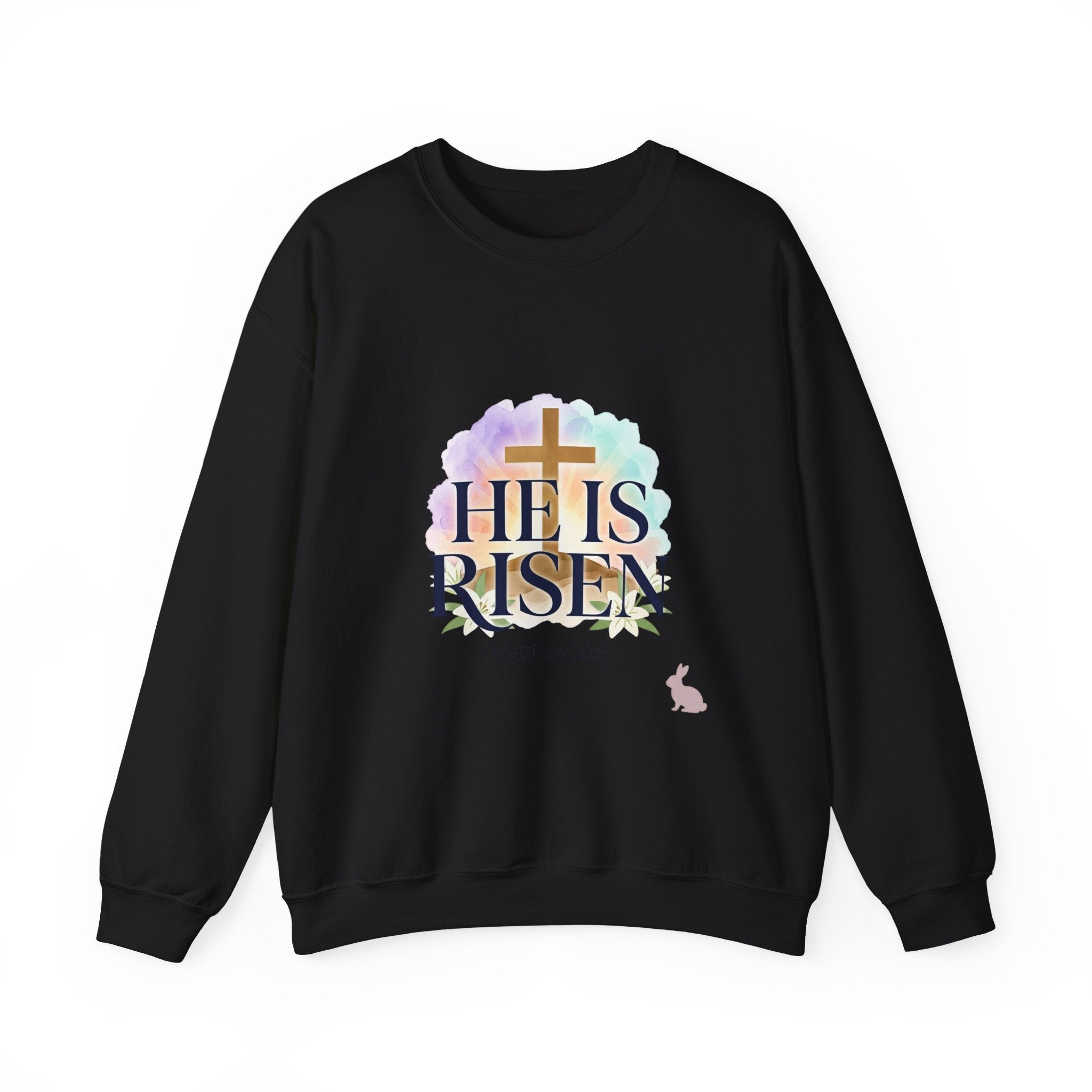 He Is Risen Sweatshirt | Christian Easter Resurrection Pastel Scripture