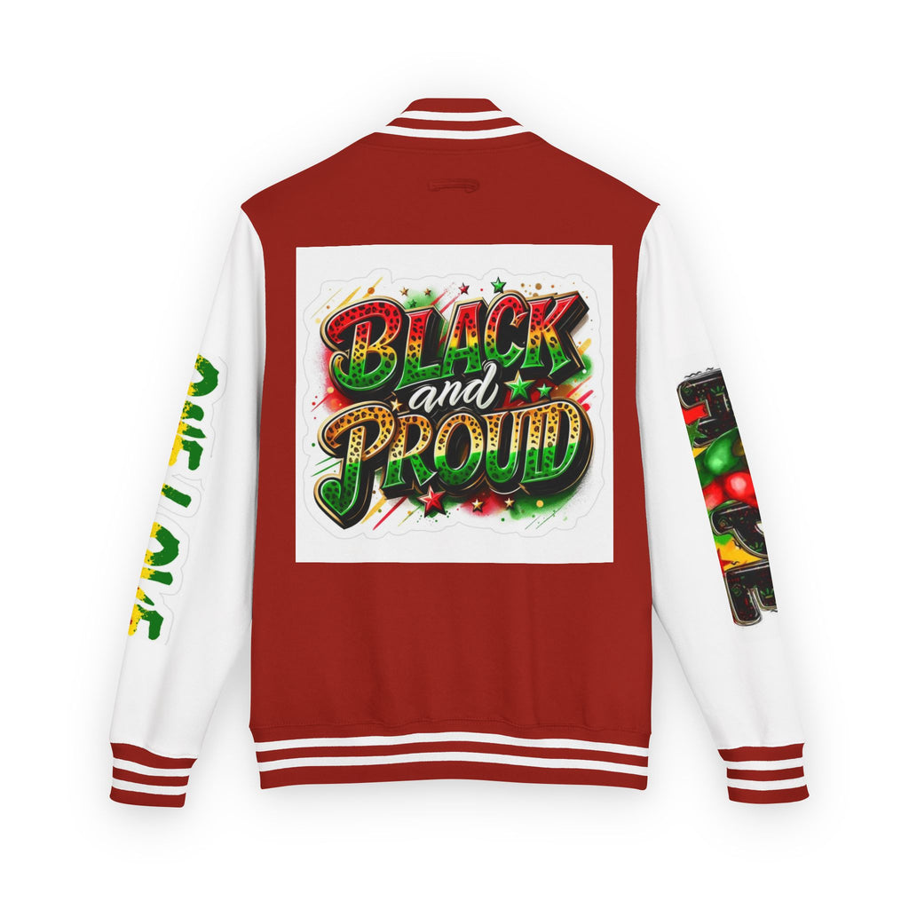 Black and Proud Letterman Jacket - 'One Love' Rasta Varsity Jacket