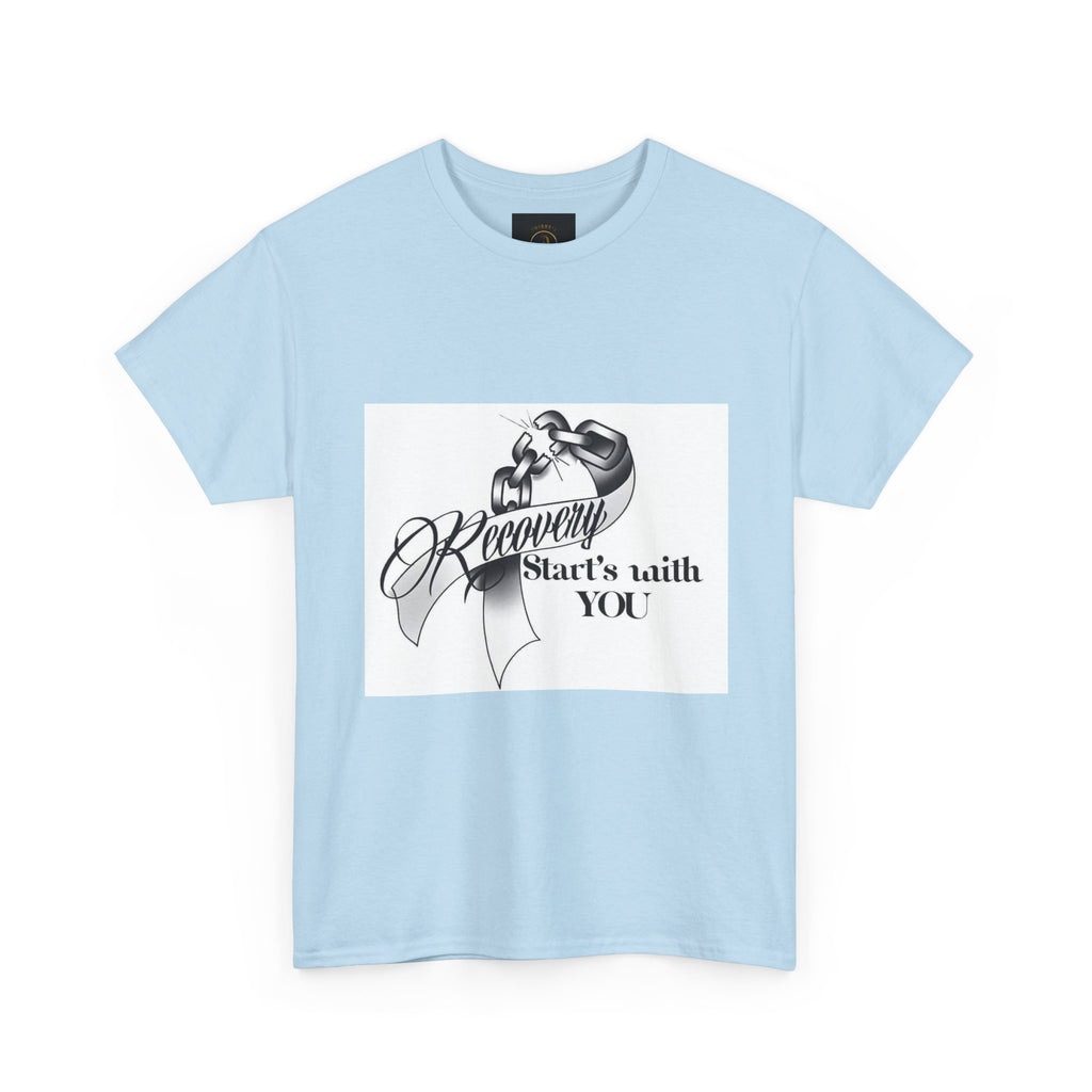 Recovery Starts With You Tee — Rose & Ribbon Awareness T‑Shirt