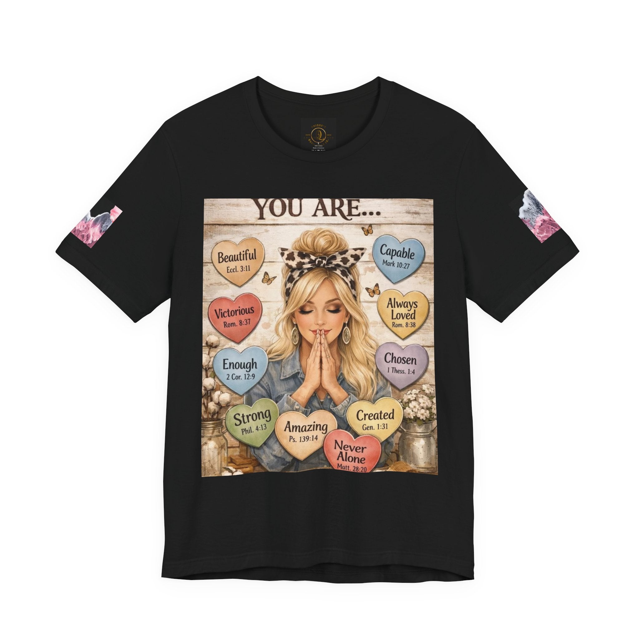 Faith-Based Graphic Tee — "You Are..." Inspirational Scripture Design