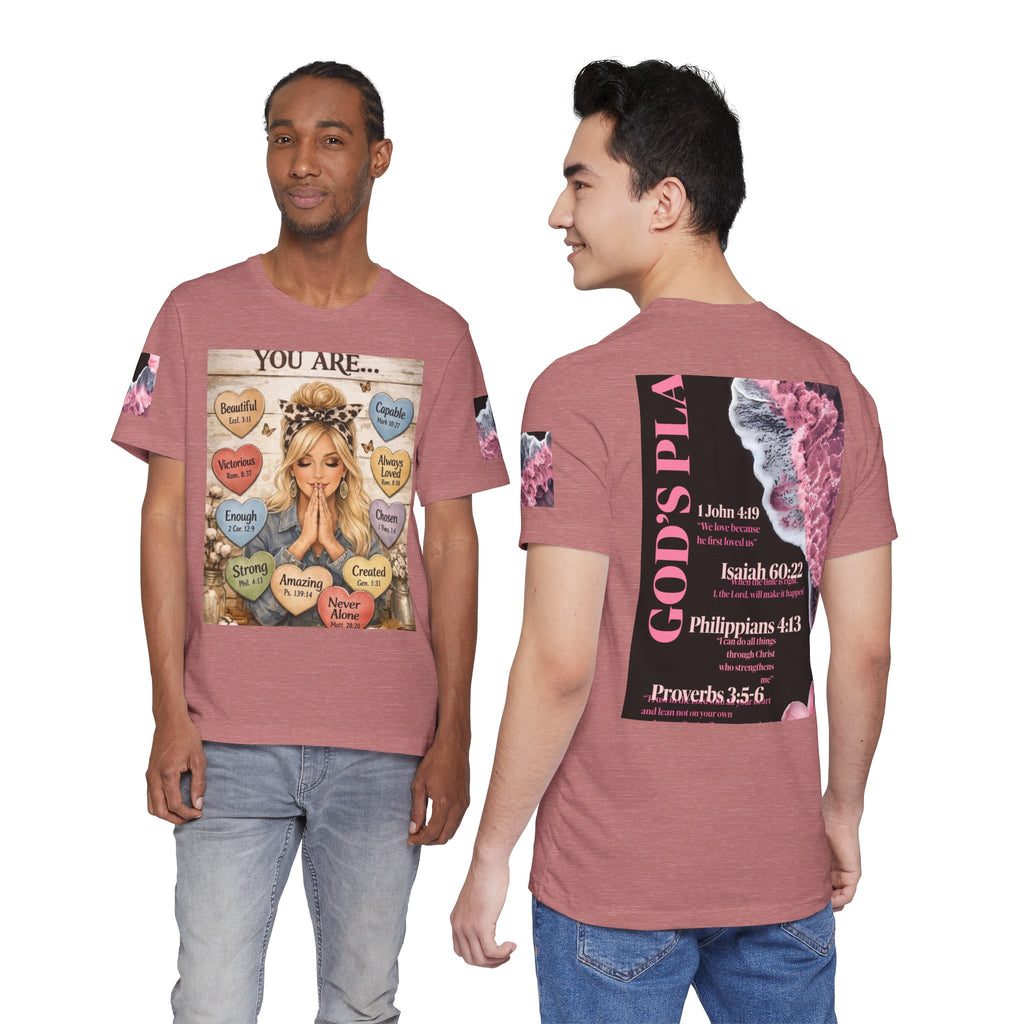 Faith-Based Graphic Tee — "You Are..." Inspirational Scripture Design