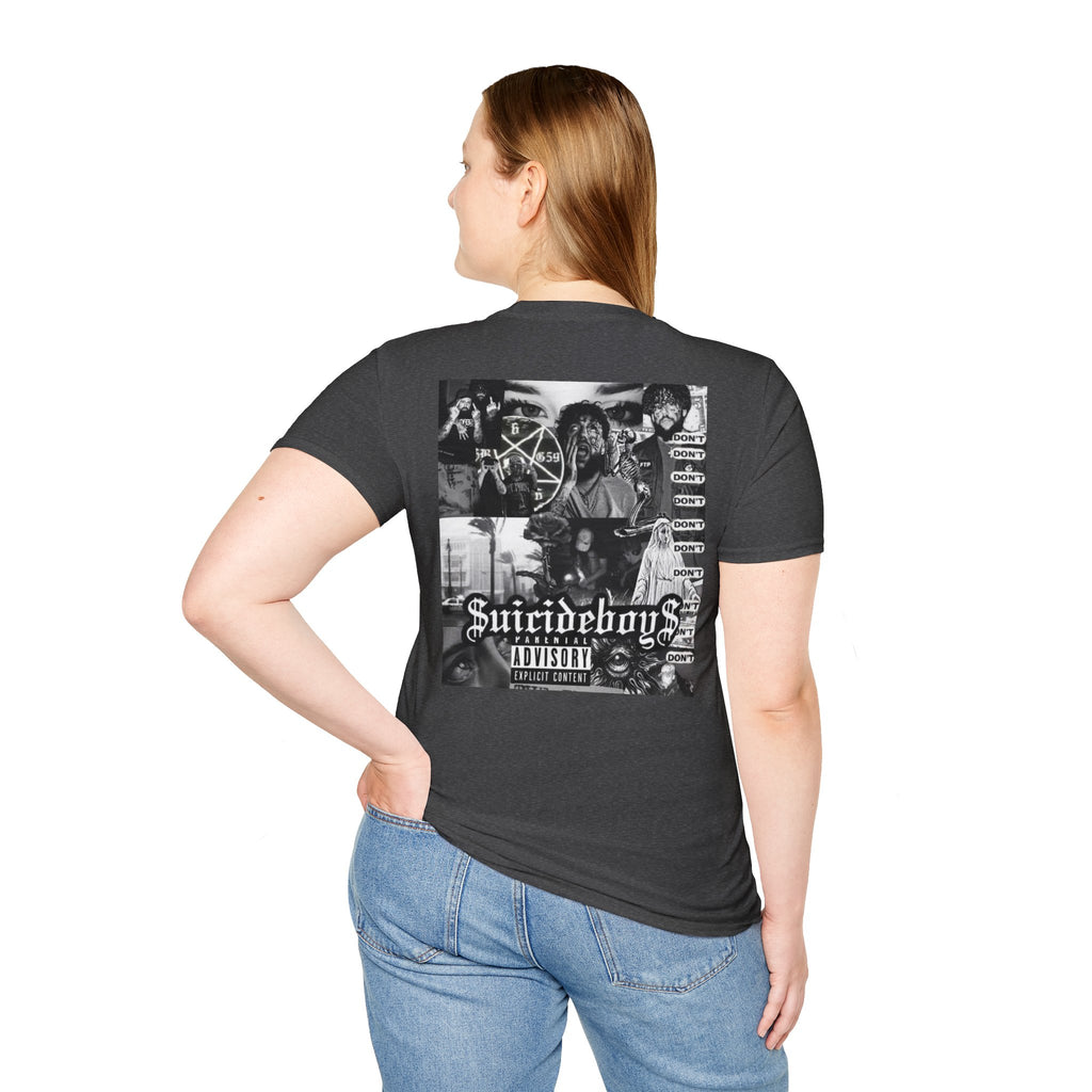 Suicideboys Graphic T-Shirt — Black & White Rap Crew Photo Tee