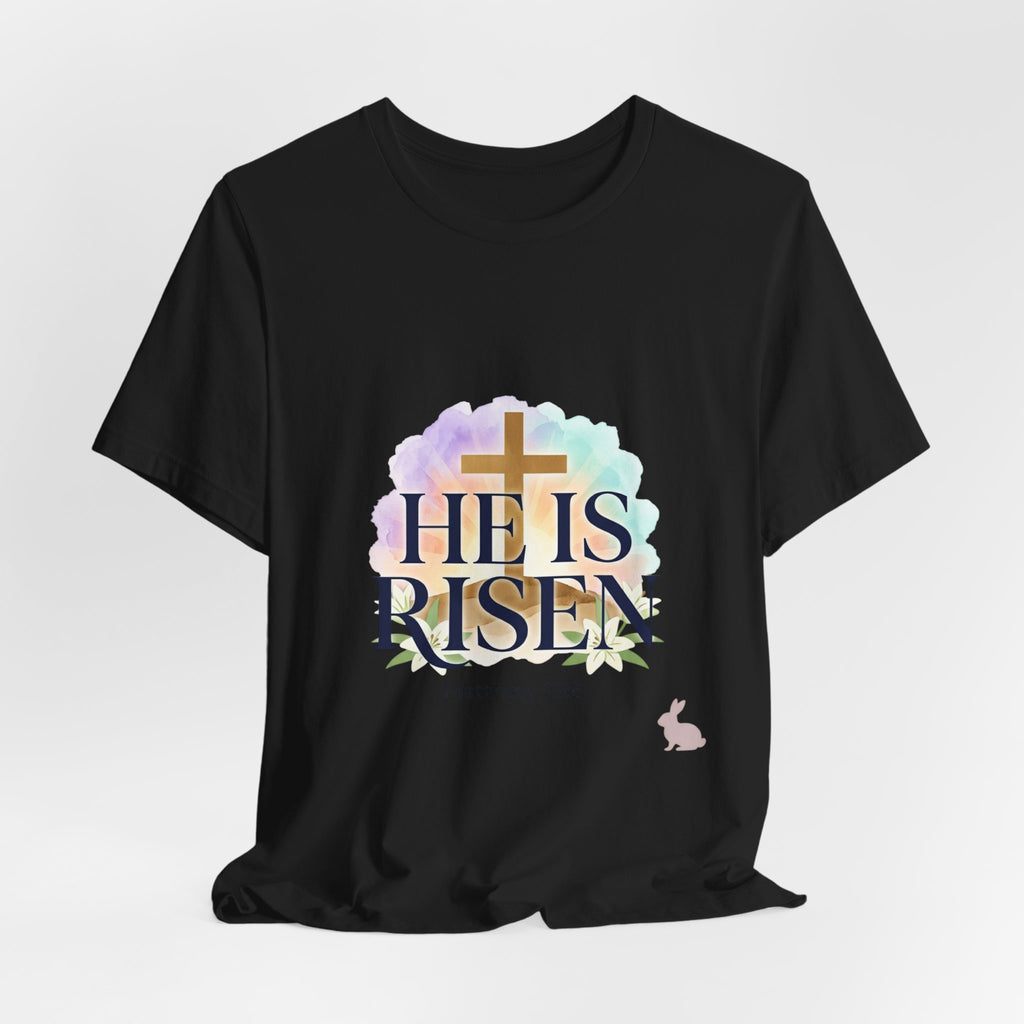 He Is Risen Tee | Easter shirt, Christian apparel, resurrection scripture