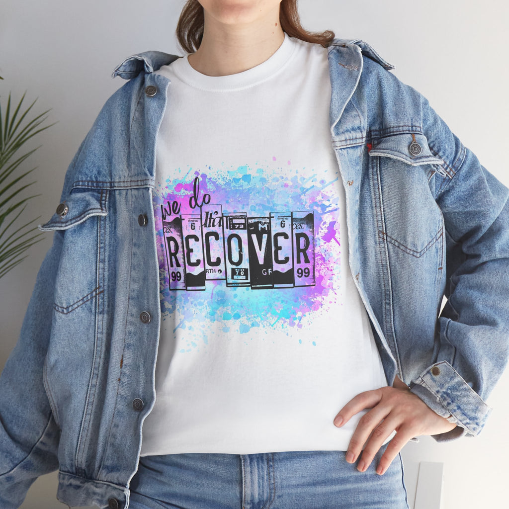 Overdose Awareness T-Shirt — 'We Do Recover' Purple Ribbon Recovery Tee