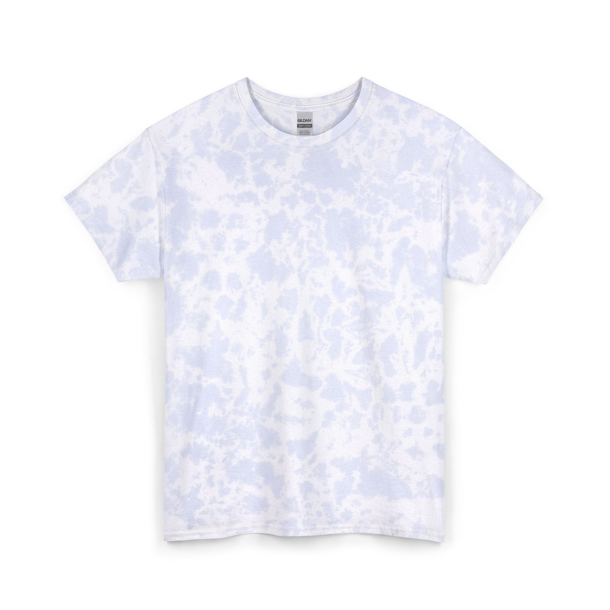 Tie Dye Tee — Blue Spiral Skull "We Do Recover" Back Graphic