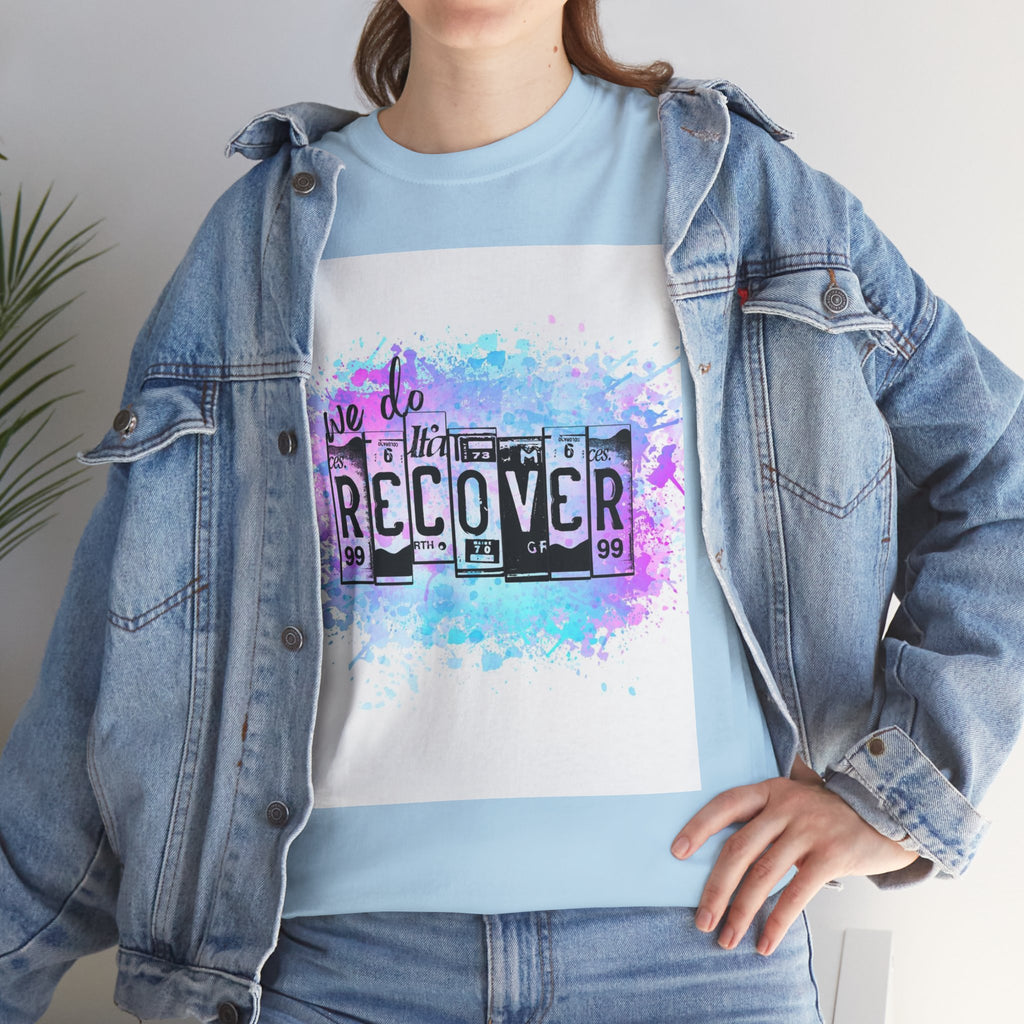 Overdose Awareness T-Shirt — 'We Do Recover' Purple Ribbon Recovery Tee
