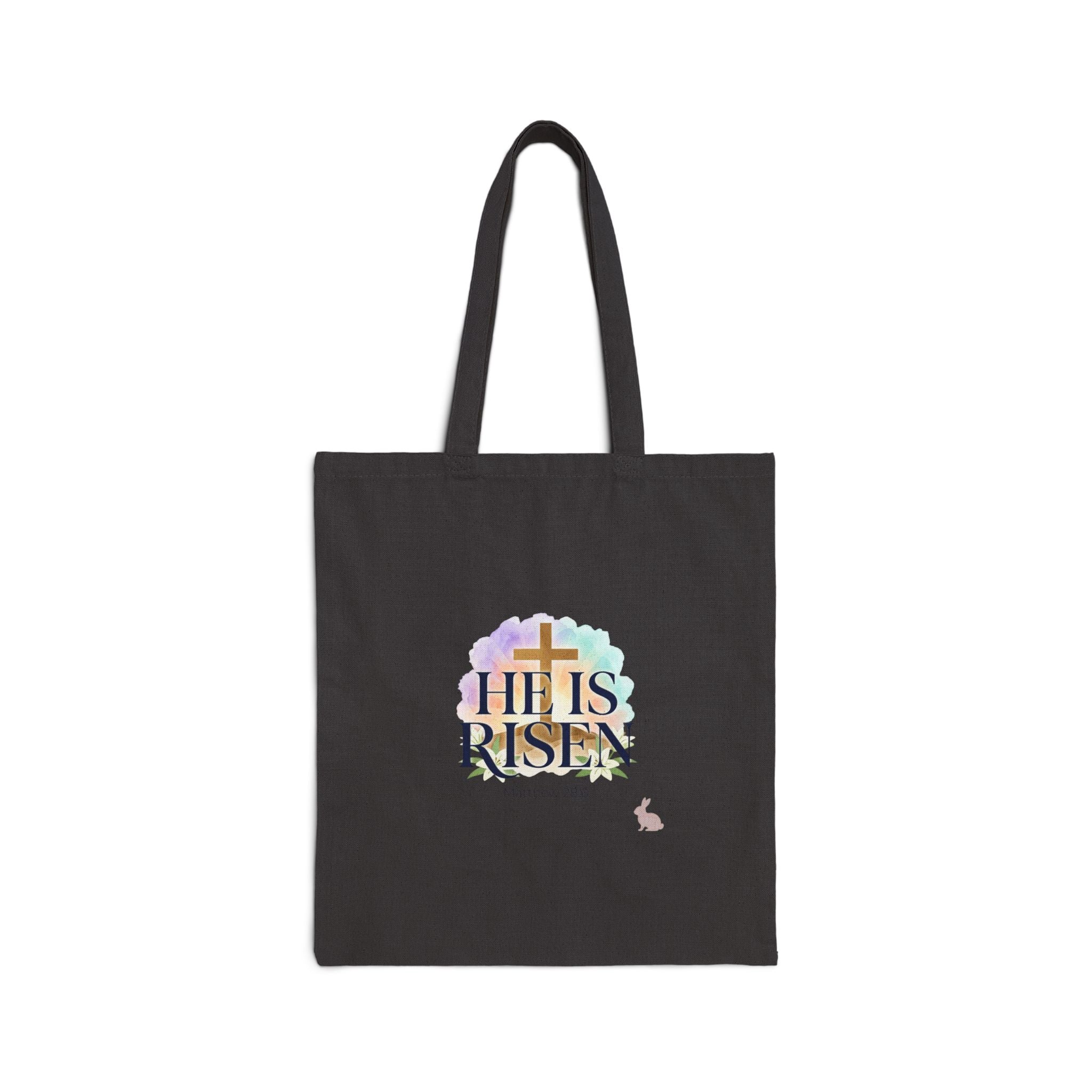 He Is Risen Tote, Christian Easter Resurrection Tote, Scripture Easter Bag