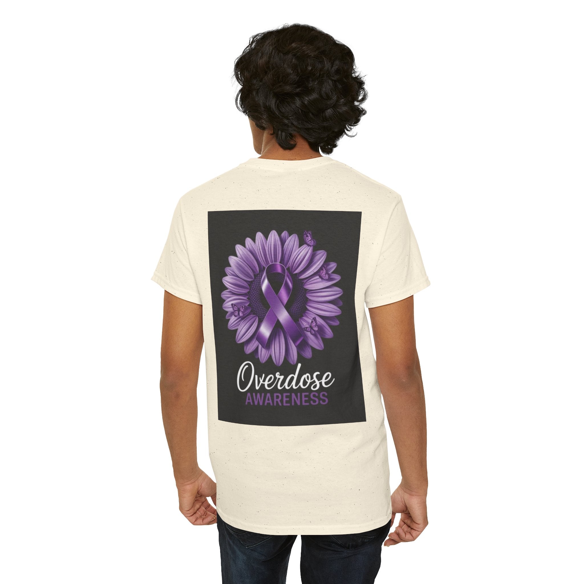 Overdose Awareness T-Shirt — 'We Do Recover' Purple Ribbon Recovery Tee